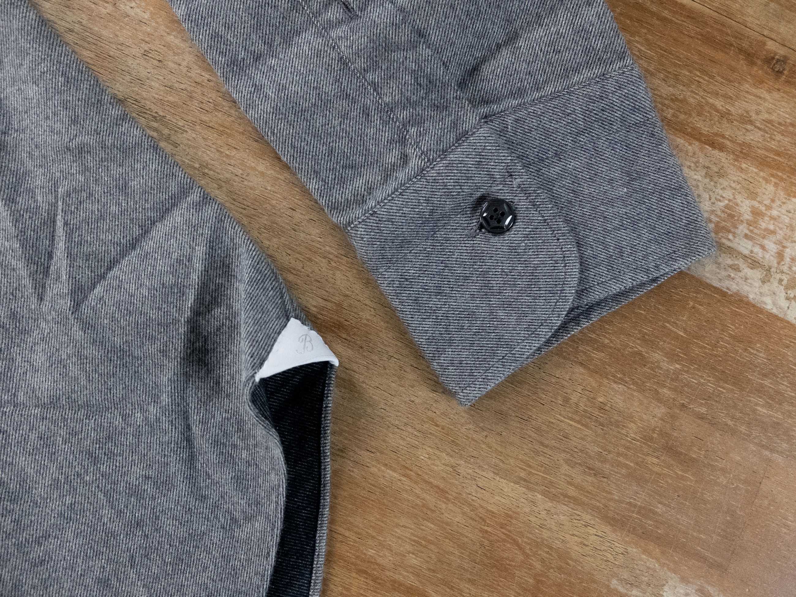 Barba Napoli BARBA Napoli Dandy Life blue gray flannel cotton shirt 42 Size US L / EU 52-54 / 3 - 3 Thumbnail