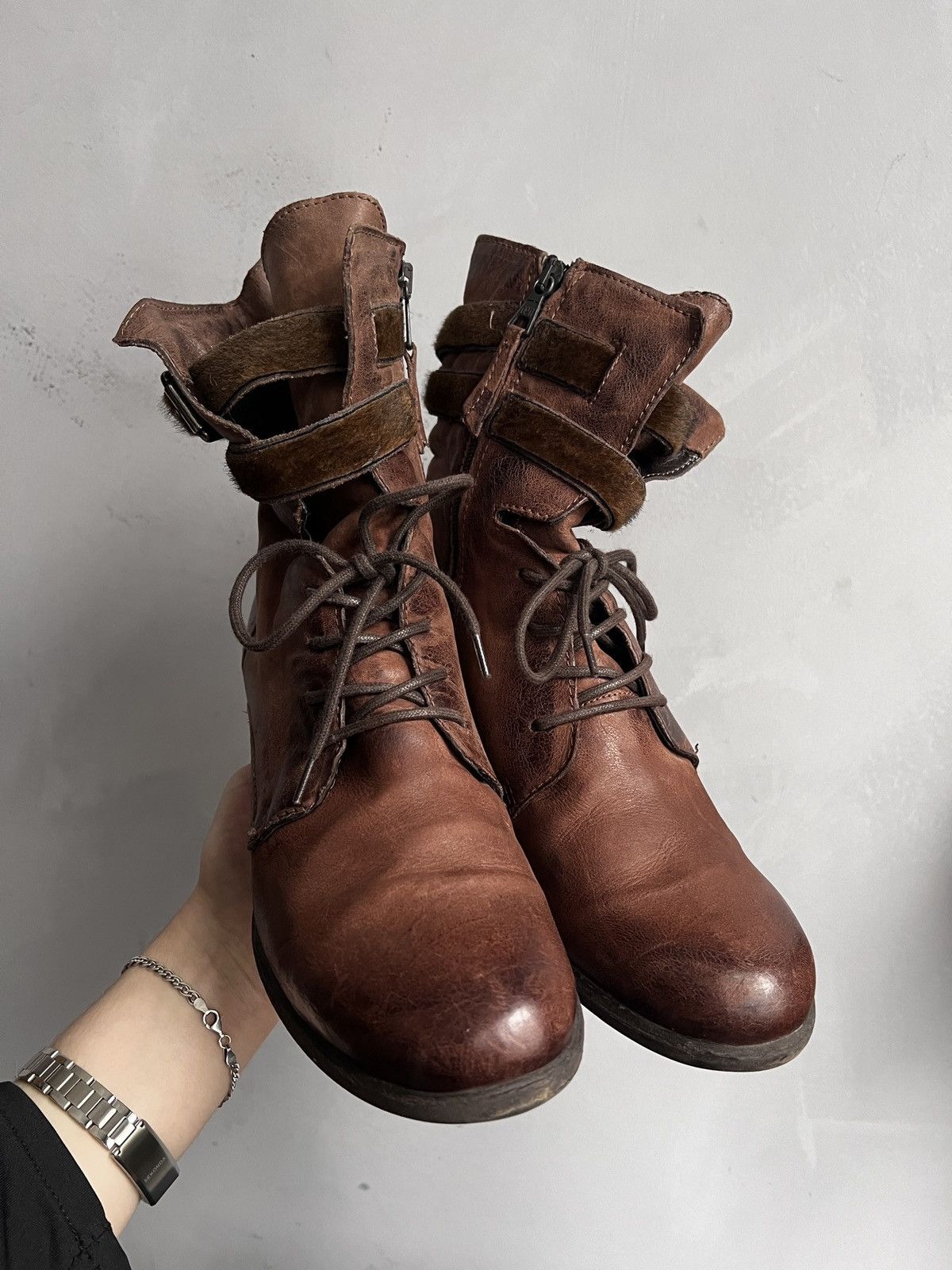 A.S.98 Leather heel boots A.S. 98 style ankle hype avant garde y2k Size US 8 / EU 41 - 2 Thumbnail