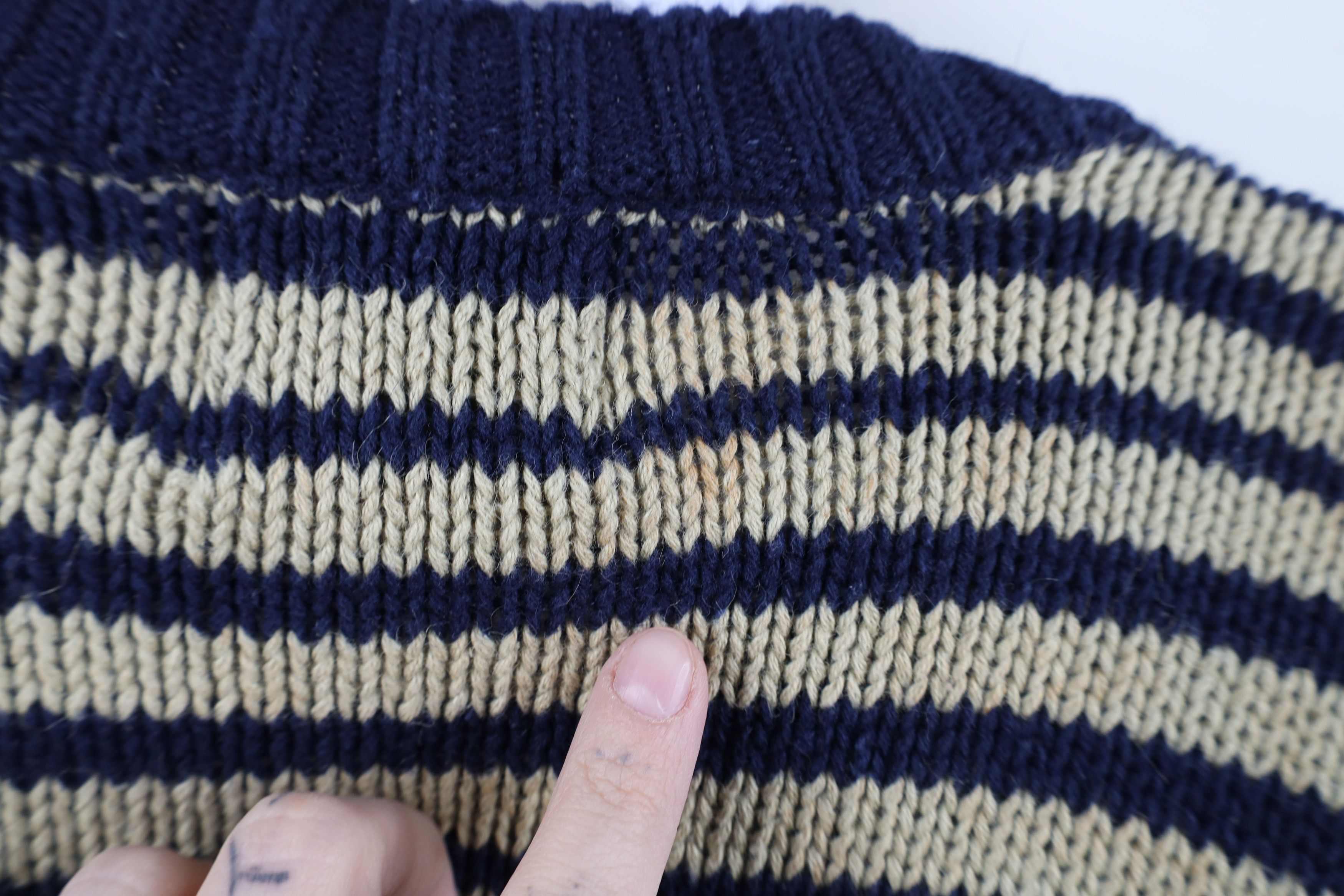 Vintage Vintage 90s Streetwear Geometric Knit Crewneck Sweater Size US L / EU 52-54 / 3 - 9 Thumbnail