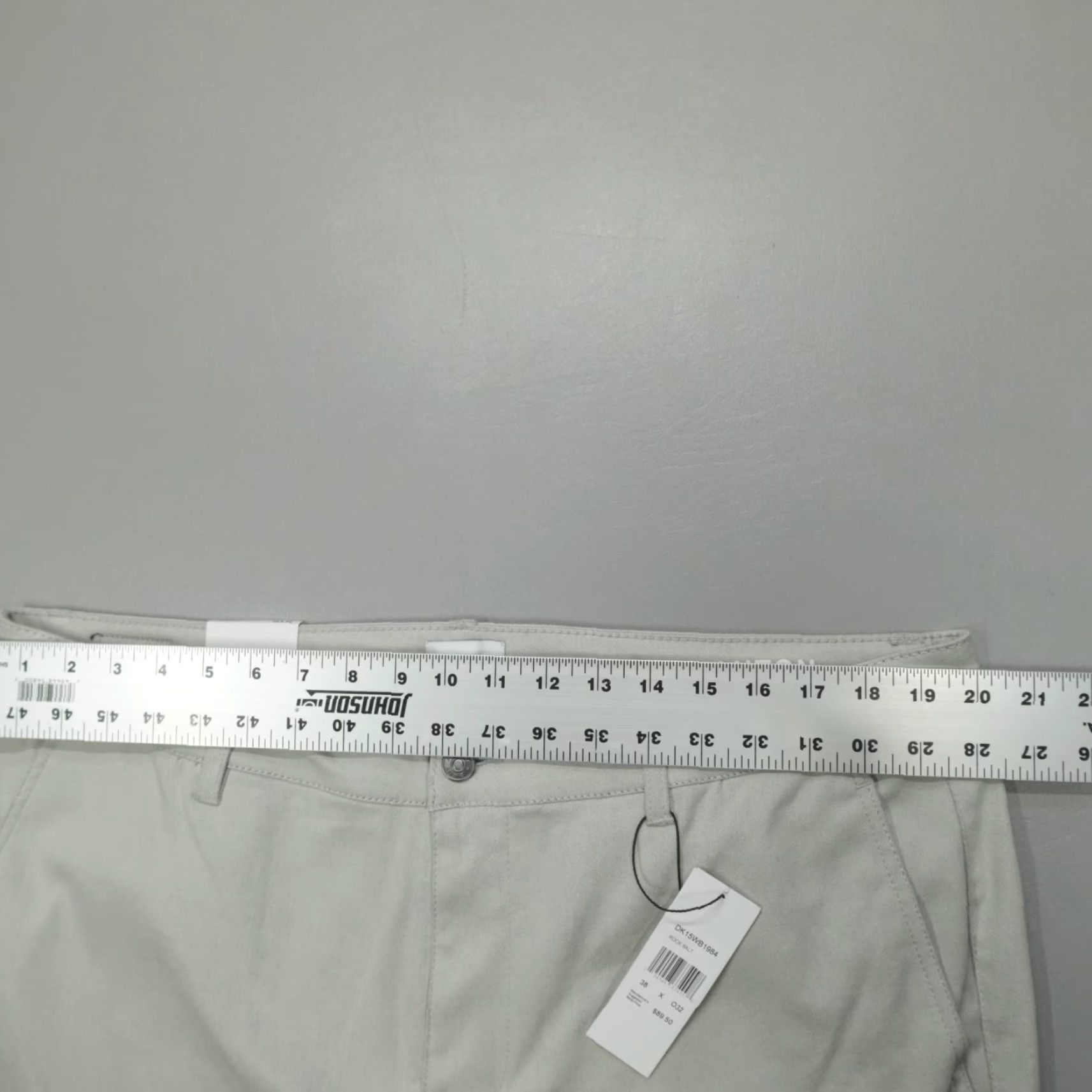 DKNY DKNY Slim Fit Cargo Pants Men's 38x32 Rock Salt Beige Cotton Blend Flat Front Stretch Tapered Pockets 5-Pocket Design Size US 38 / EU 54 - 5 Thumbnail