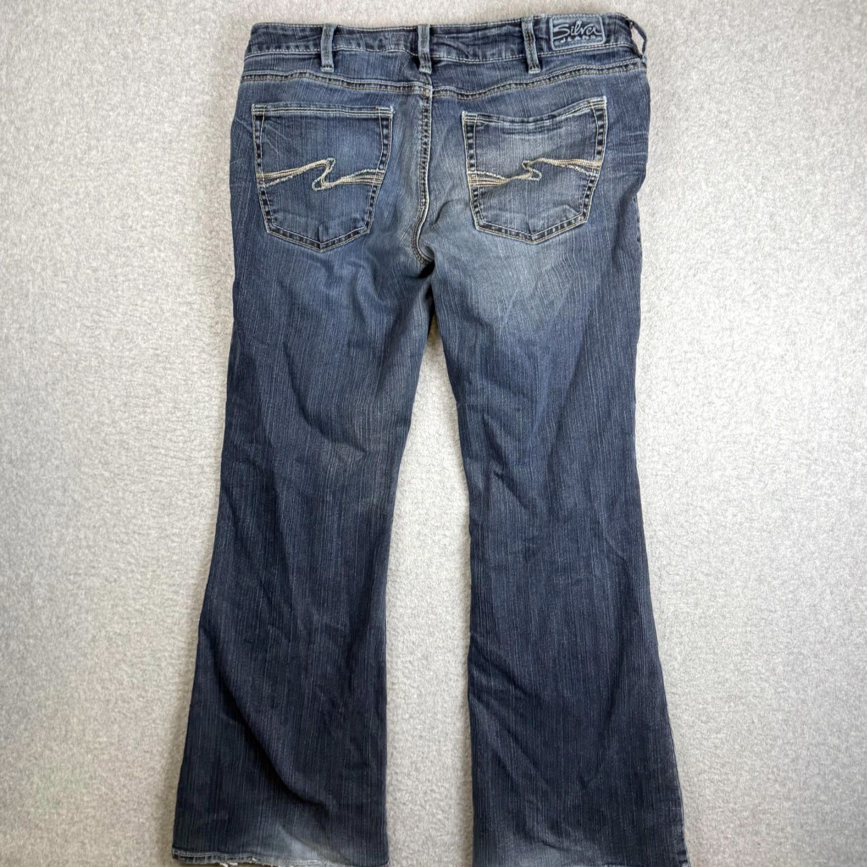 CO Silver Jeans Co Men's Jeans 32x31 Aiko Blue Bootcut Ankle Length Blue Regular Mens Size US 32 / EU 48 - 7 Thumbnail