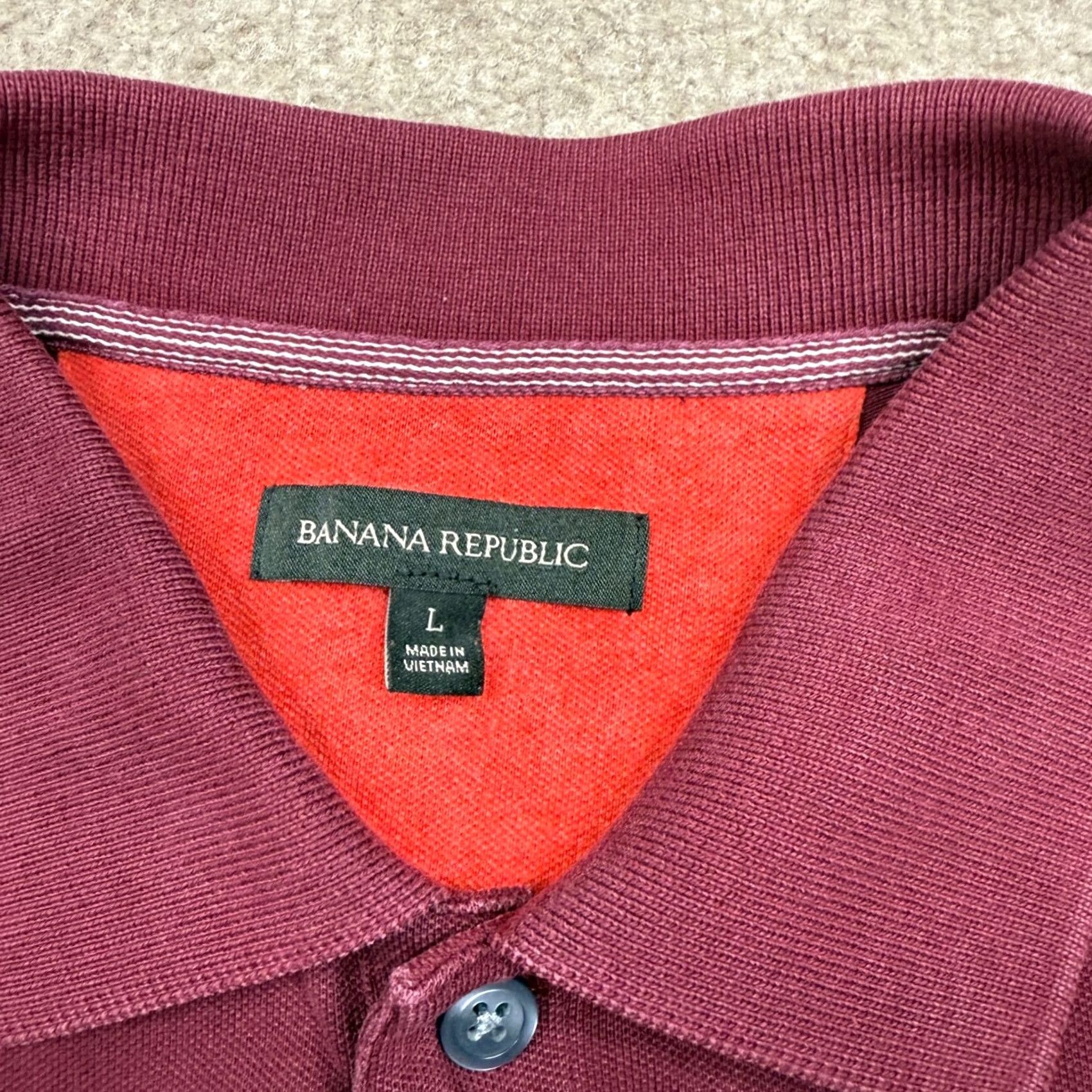 Banana Republic Banana Republic Polo Shirt Mens L Red Short Sleeve Golf Casual Button Collared Size US L / EU 52-54 / 3 - 3 Thumbnail