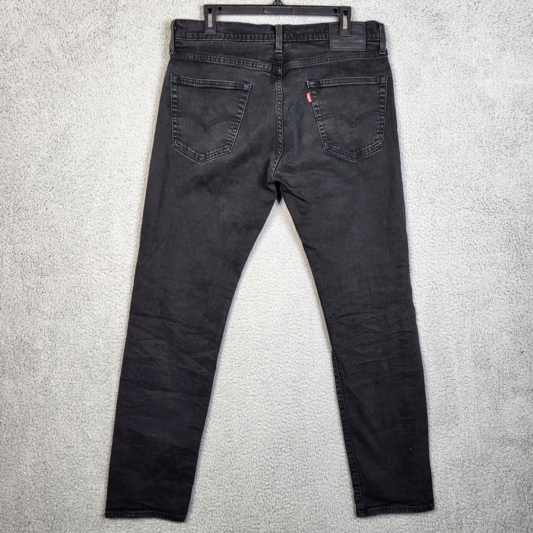 Levi's Levi’s 502 Jeans Straight Regular Black Denim Size 34 Womens 34 Dark Wash Casual Belted Comfort 90s None Size 24" / US 00 / IT 34 - 4 Thumbnail