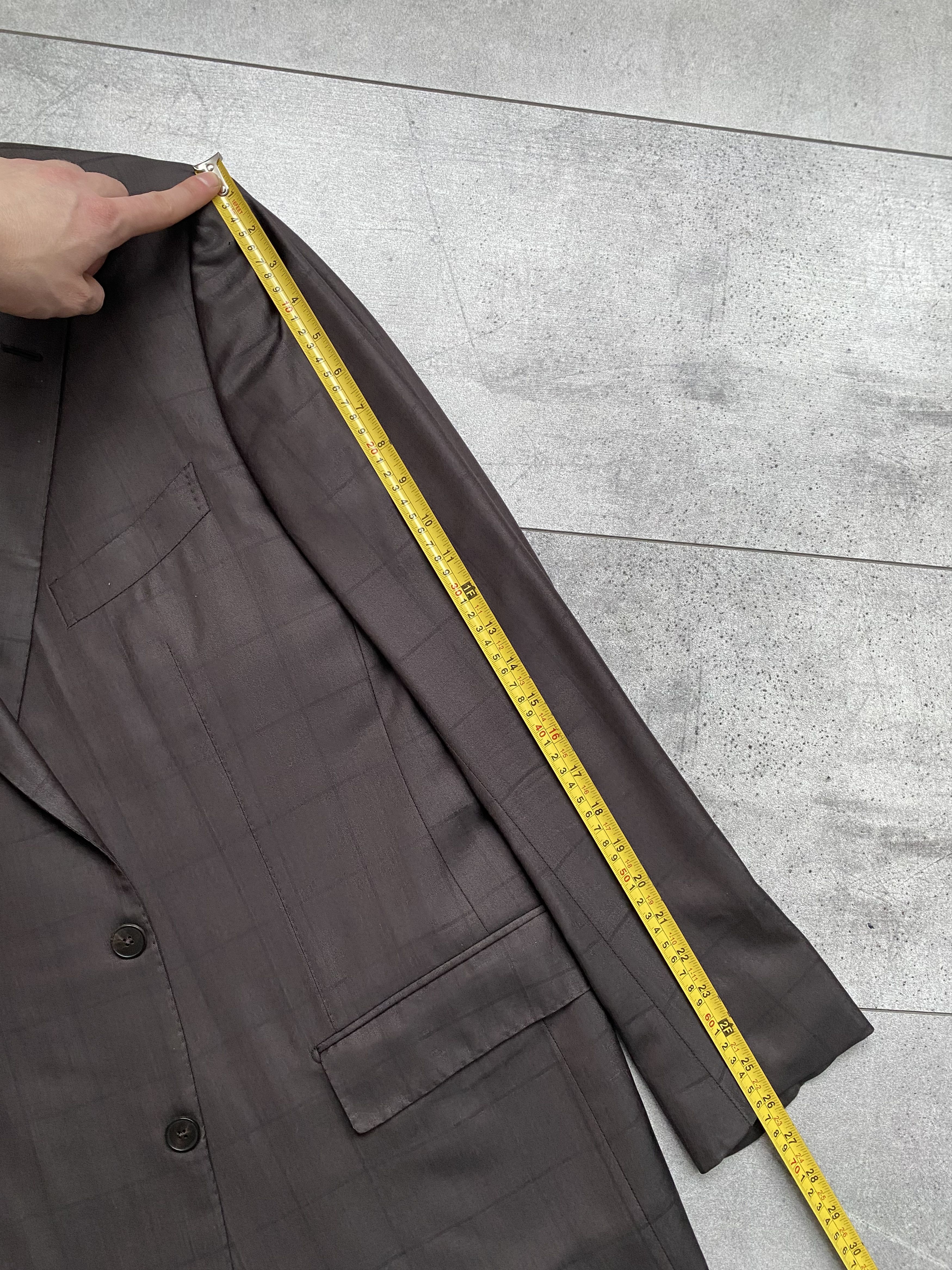 Ermenegildo Zegna Ermenegildo Zegna Couture Checked Wool and Silk Brown 56R Size 54R - 18 Thumbnail