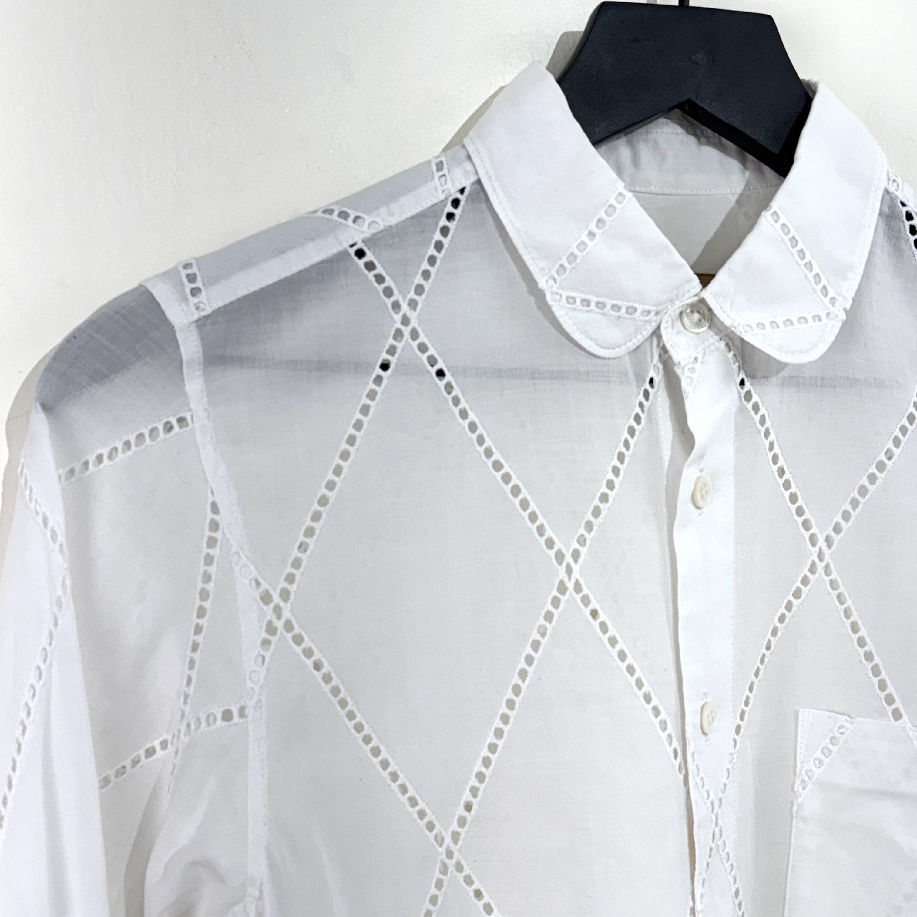 Comme des Garcons Comme des Garçons tricot Diamond Lace Round Collar Shirt Size S / US 4 / IT 40 - 3 Thumbnail