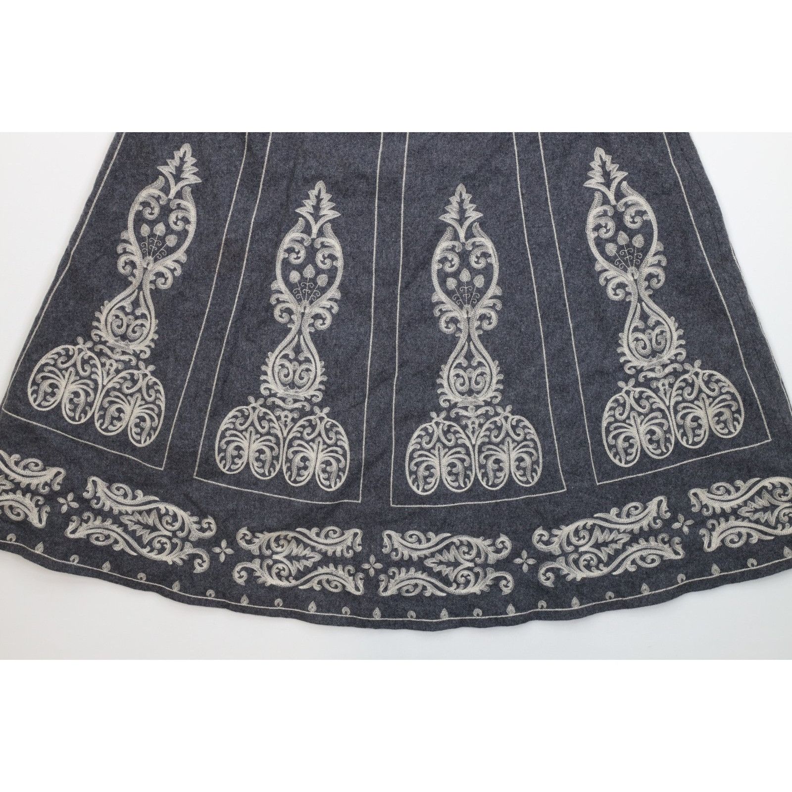 Boden Boden Wool Blend Embroidered Geometric Skirt Size 38" / US 16 / IT 52 - 4 Thumbnail