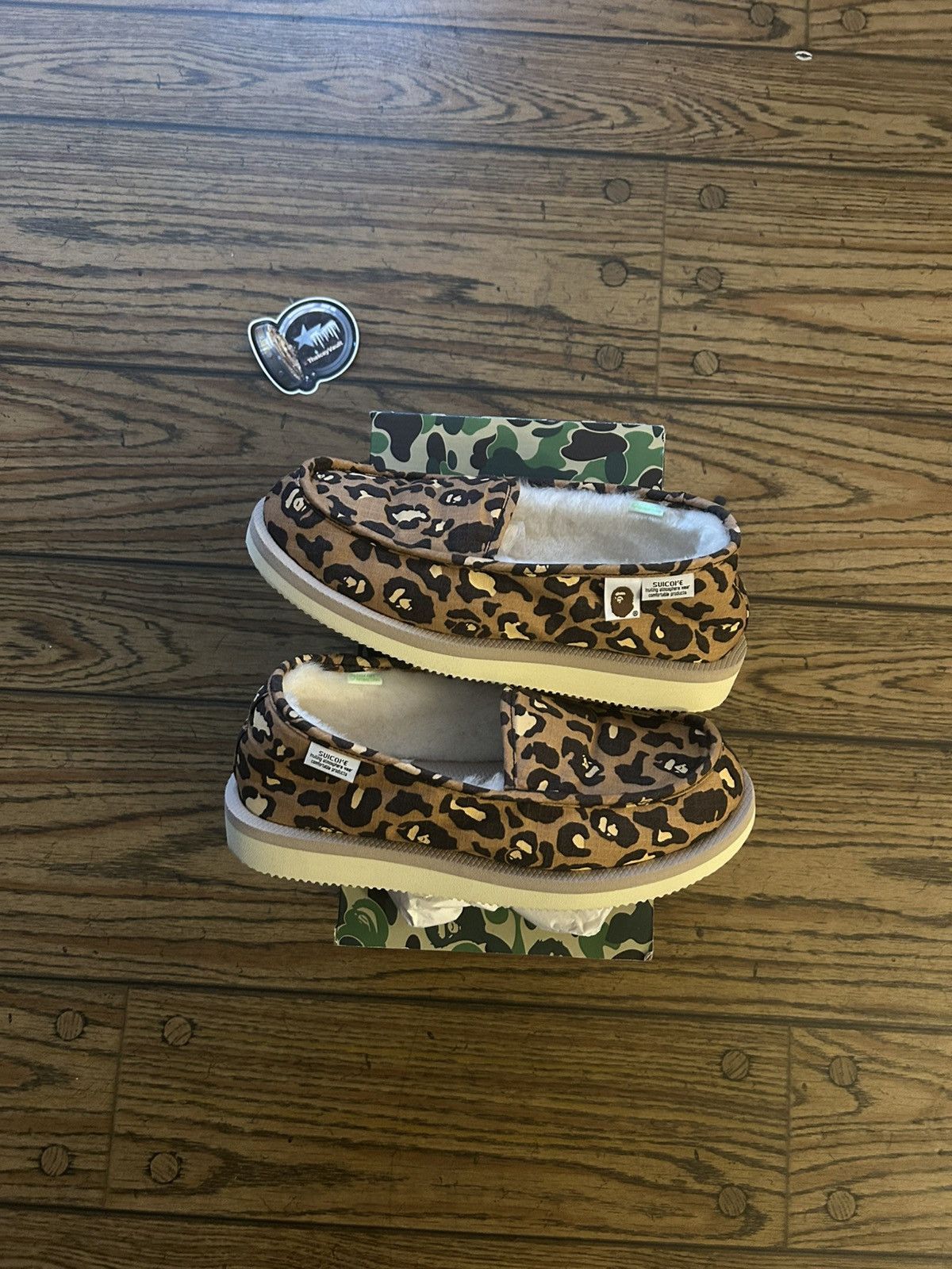 Bape × Suicoke Bape x Suicoke Leopard Camo Fuzzy Slip Ons Size US 9 / EU 42 - 1 Thumbnail