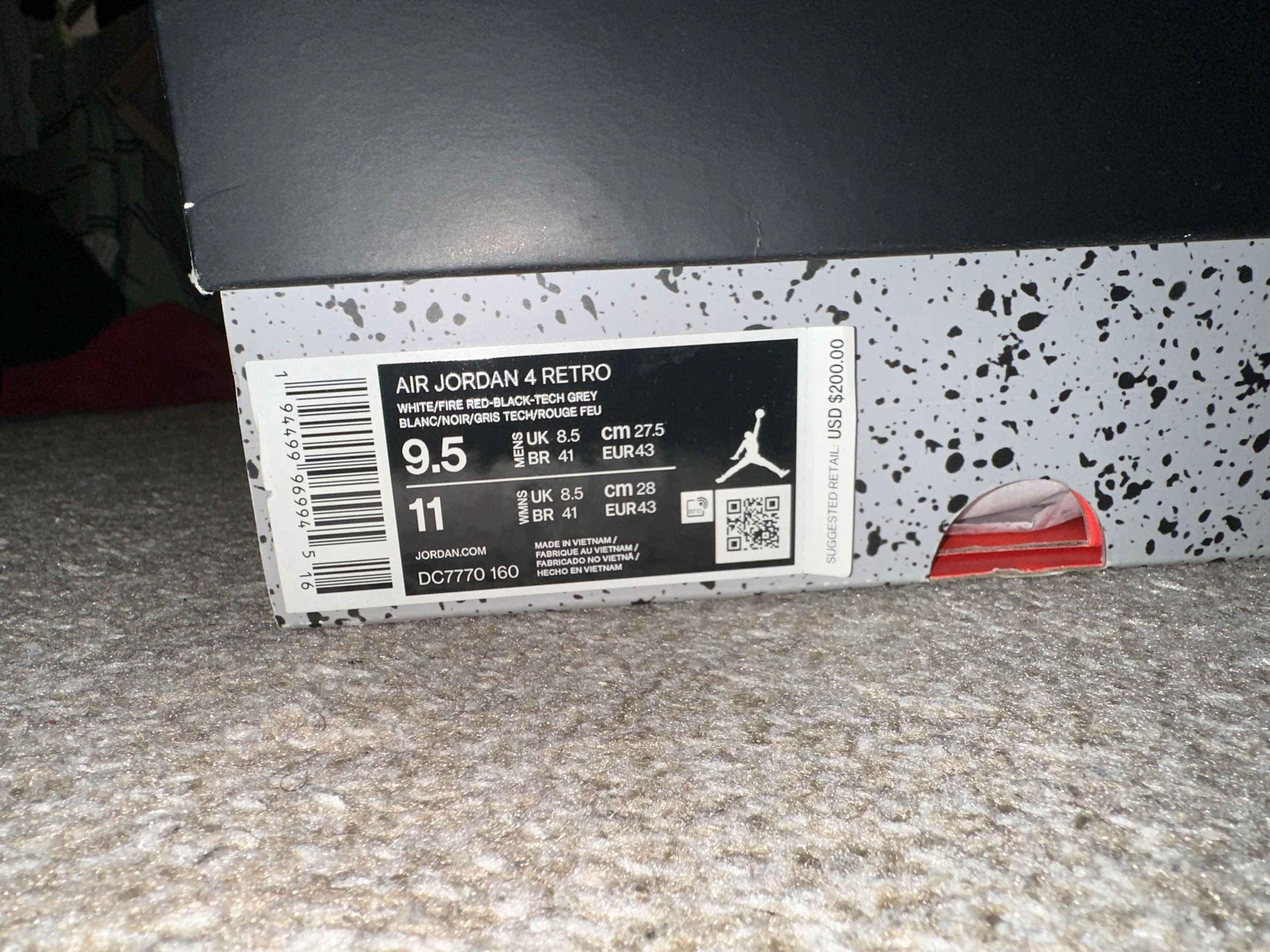 Jordan Brand Jordan 4 fire red 2020 Size US 9.5 / EU 42-43 - 6 Thumbnail
