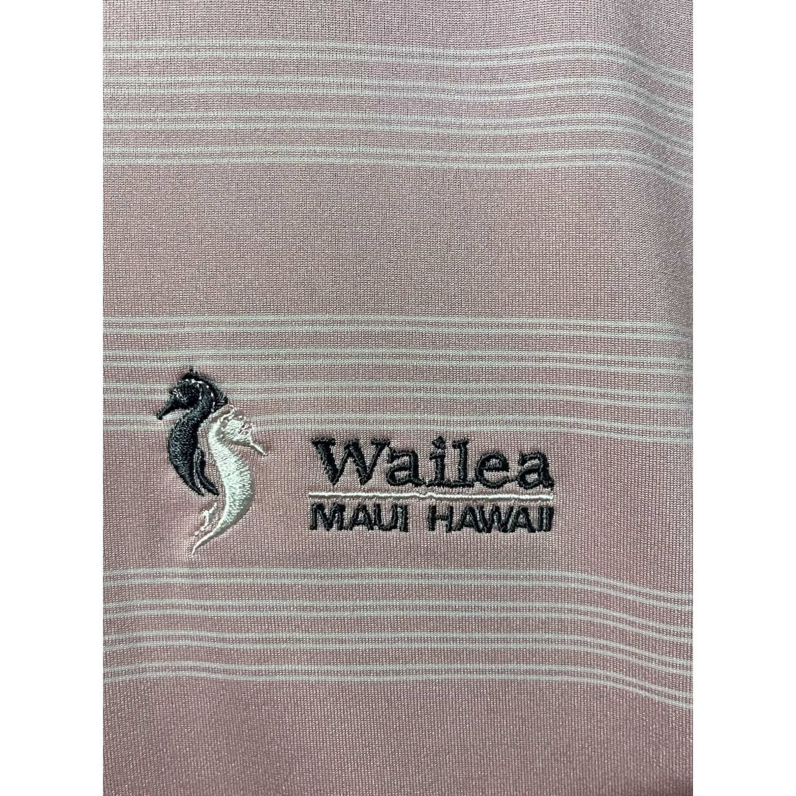 Nike Nike Golf Polo Shirt Mens Large Pink Striped Hawaii Logo Performance Dry Fit Size US L / EU 52-54 / 3 - 6 Thumbnail