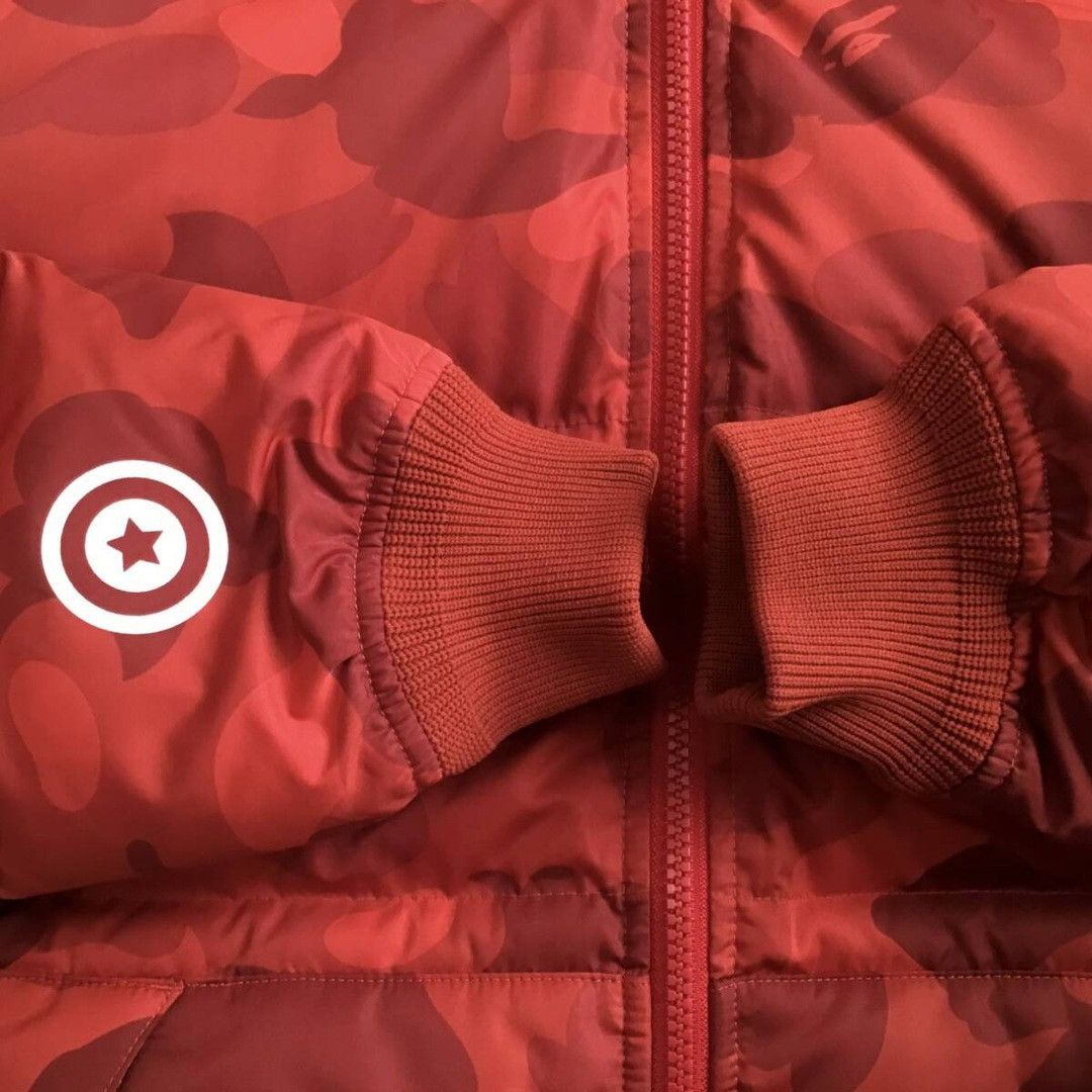 Bape BAPE Shark Full Zip Hoodie Puffer Down Jacket Red Camo APE Size US L / EU 52-54 / 3 - 7 Thumbnail