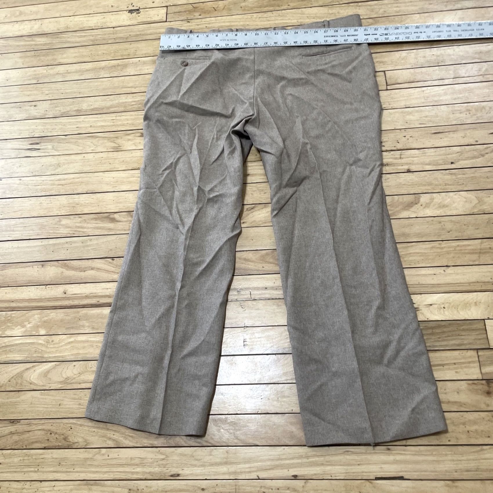 Levi's VINTAGE Levi's Action Slacks Pants Men 40x28 Brown STA-PREST Flat Wide Trousers Karriere Size US 36 / EU 52 - 7 Thumbnail