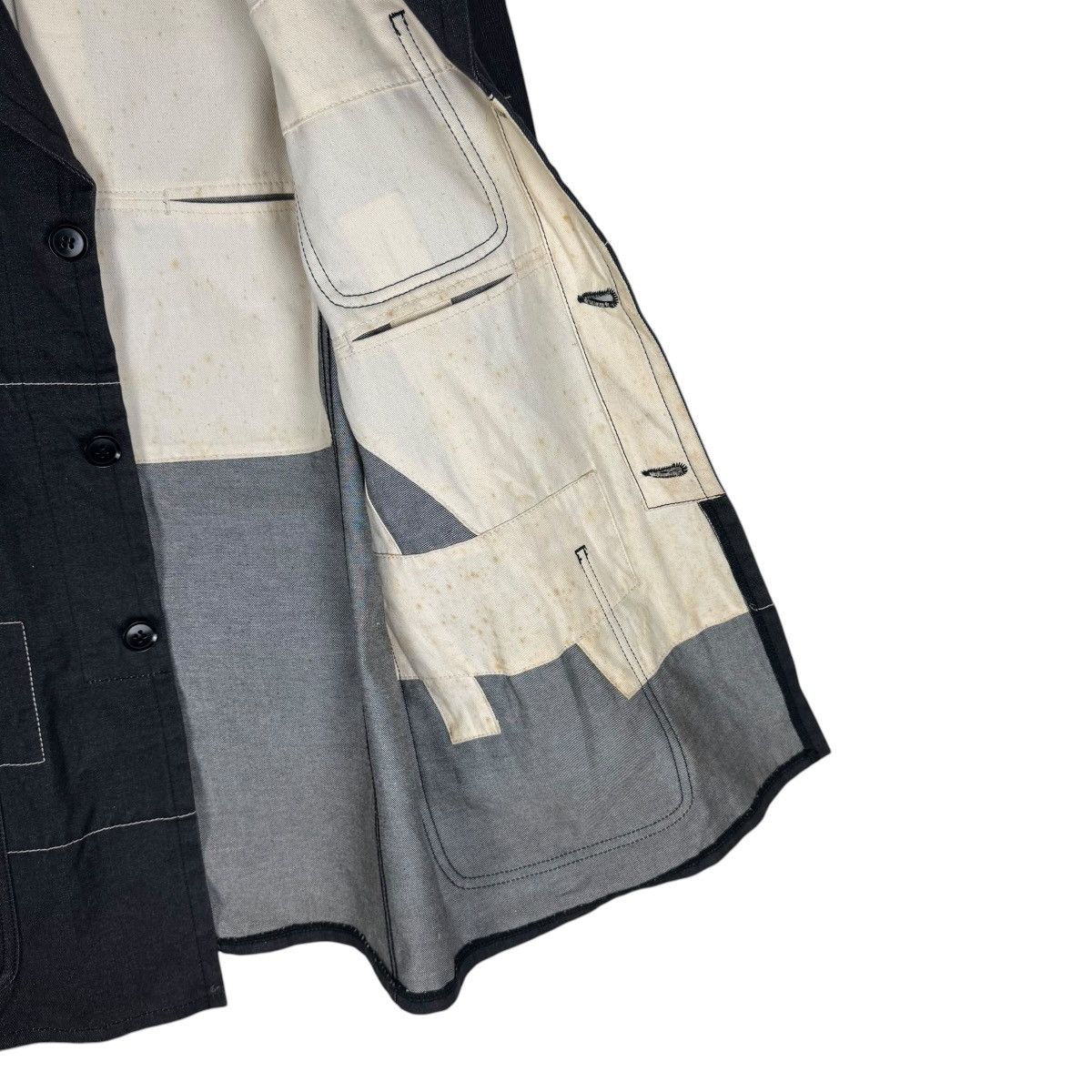 Comme des Garcons Homme Plus 🔥CDG HOMME PLUS SS2003 DENIM PATCHWORK JACKET Size US S / EU 44-46 / 1 - 12 Thumbnail