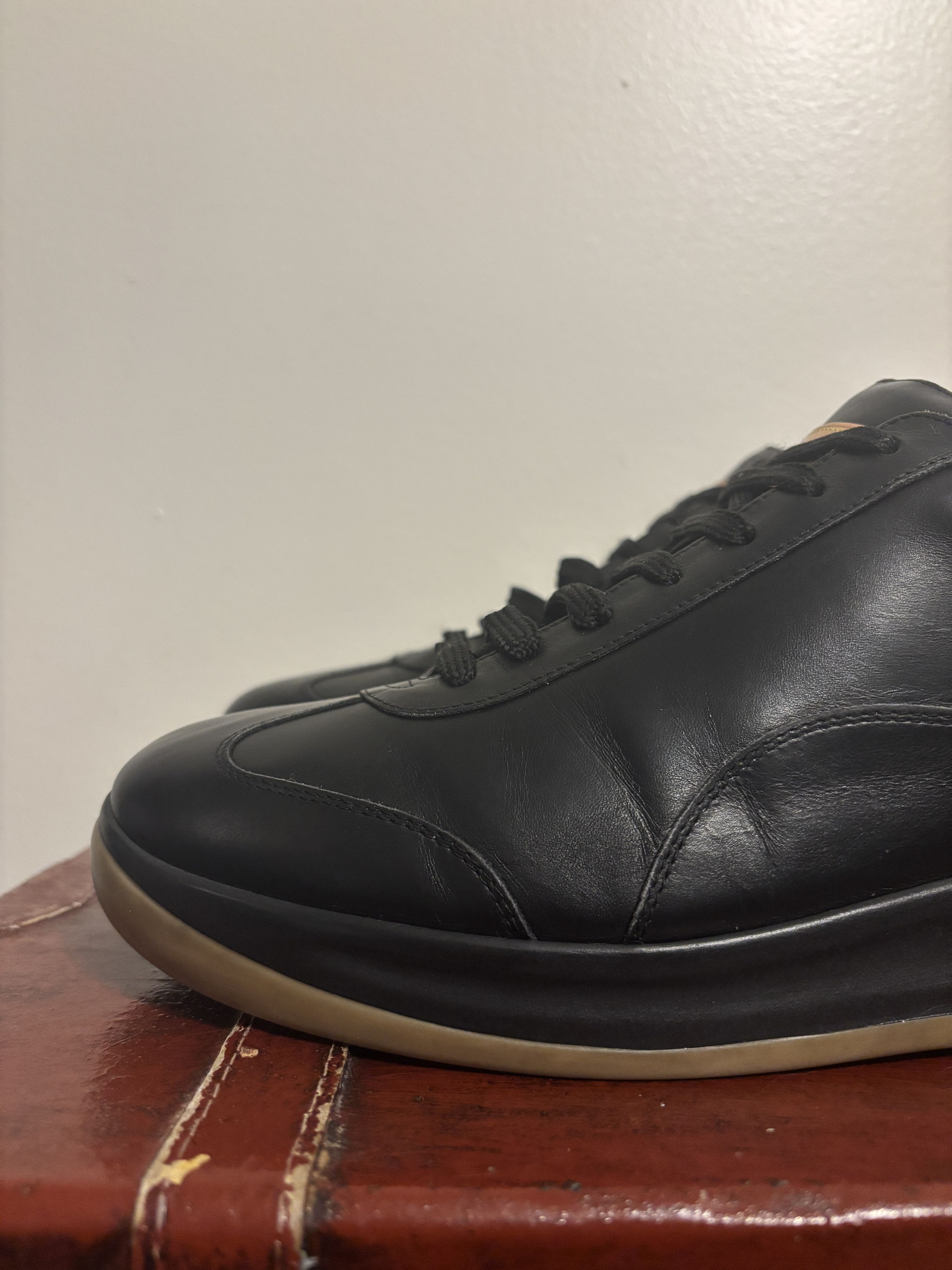Louis Vuitton RARE 2003 Vintage LV Sports Black Leather Sneaker Size US 10.5 / EU 43-44 - 8 Thumbnail