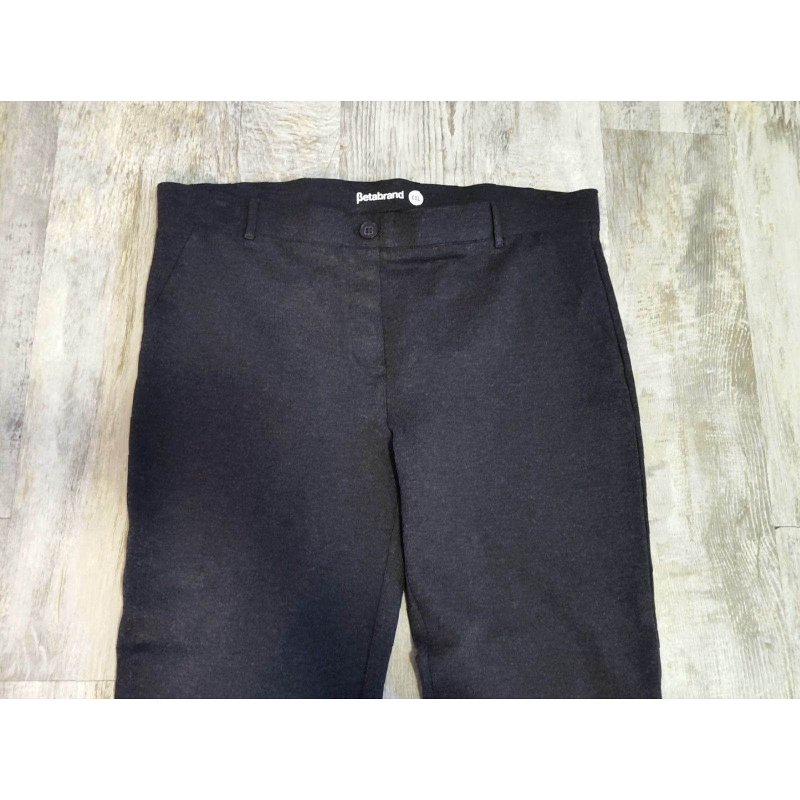 Vintage Betabrand Dark Gray Pull On Straight Leg Dress Pant Yoga Pants Women XXL Size 40" / US 18 - 4 Thumbnail