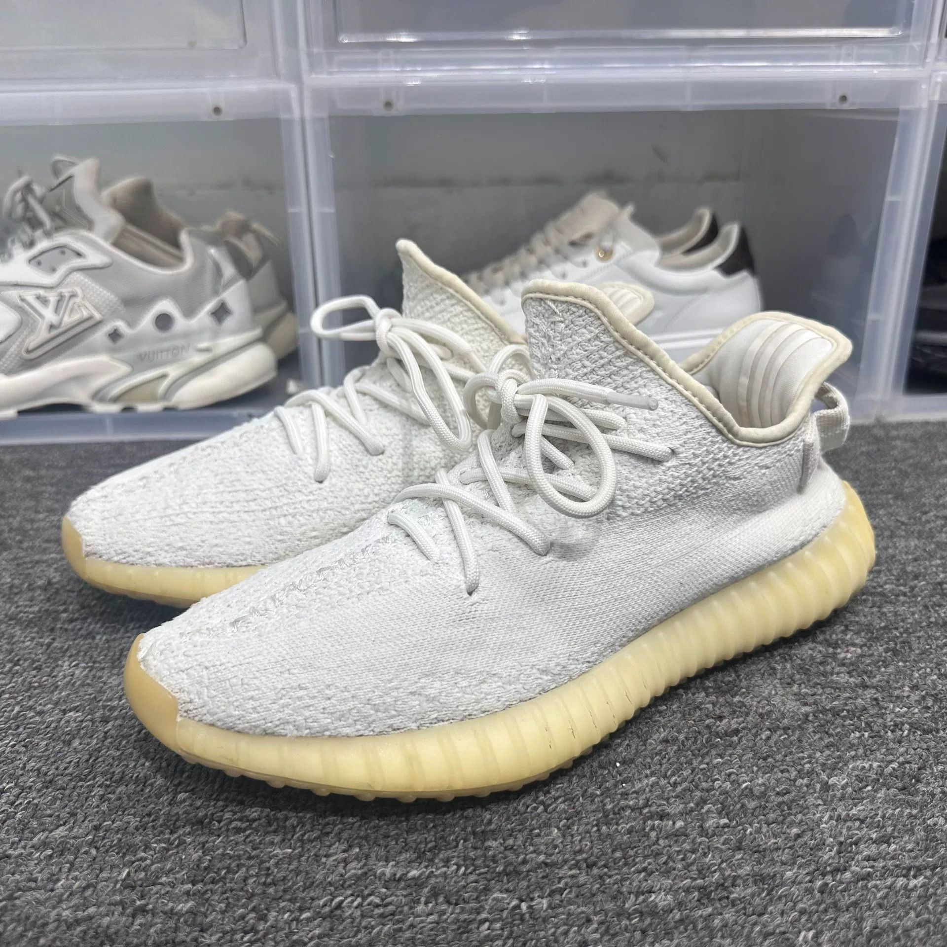 Adidas Adidas YEEZY White Lowtop Sneakers 9 Men Size US 9 / EU 42 - 1 Thumbnail