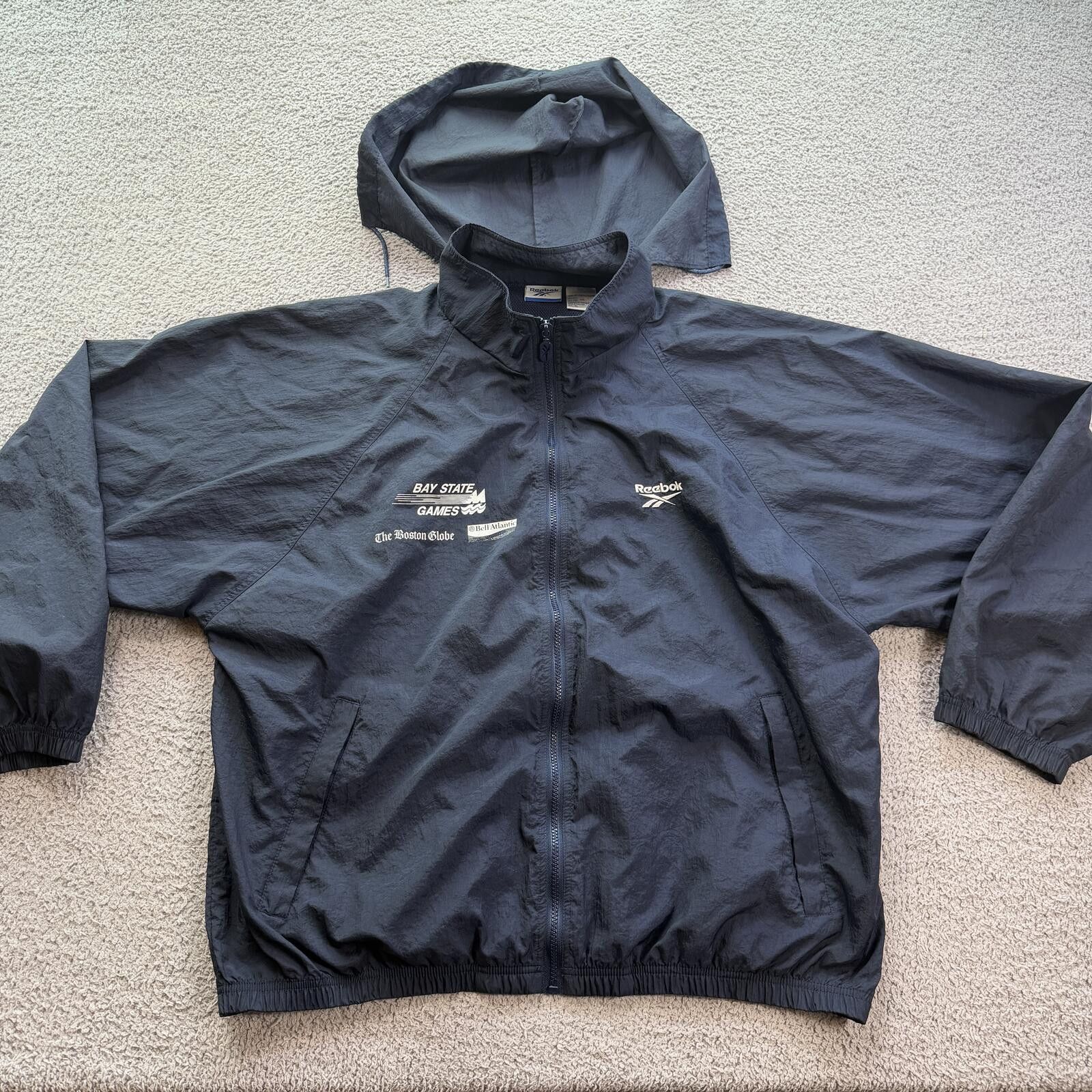 Reebok Vintage 90s Reebok Bay State Games Windbreaker Jacket XL Size US L / EU 52-54 / 3 - 1 Thumbnail