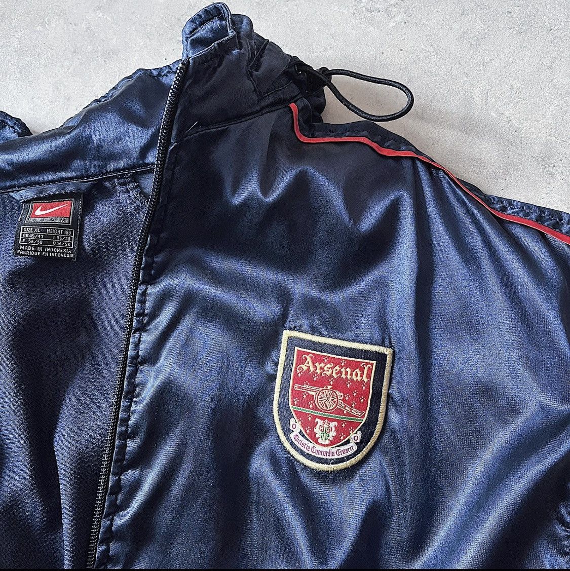 image of Y2K 01/02 Nike Arsenal Training Jacket Vintage Nike Premier in Navy, Men's (Size XL)