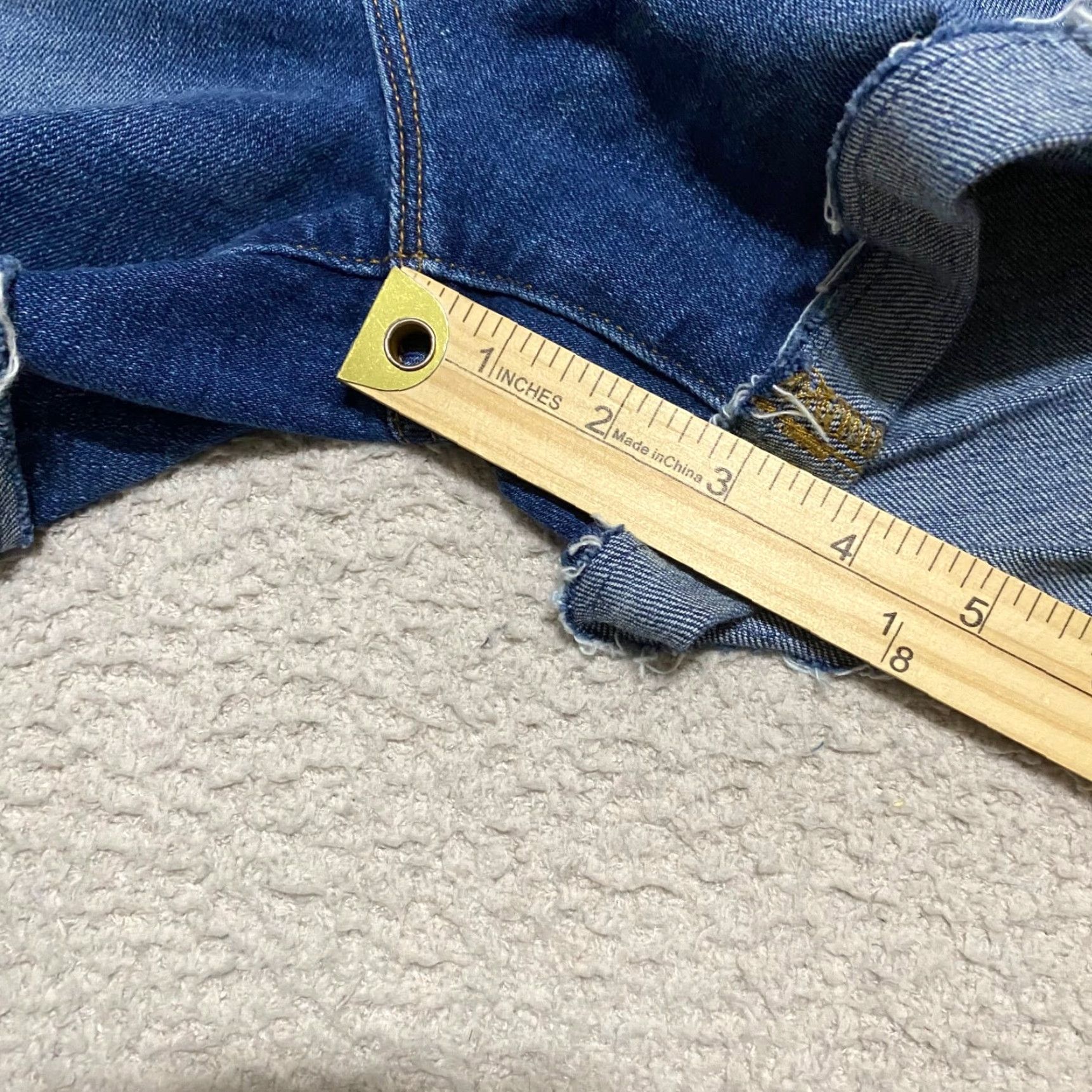 J.Crew J.CREW Womens Shorts Jean Blue Denim Dark Wash High Rise Cut Off Inseam 3.5" 27 Size 27" / US 4 / IT 40 - 3 Thumbnail