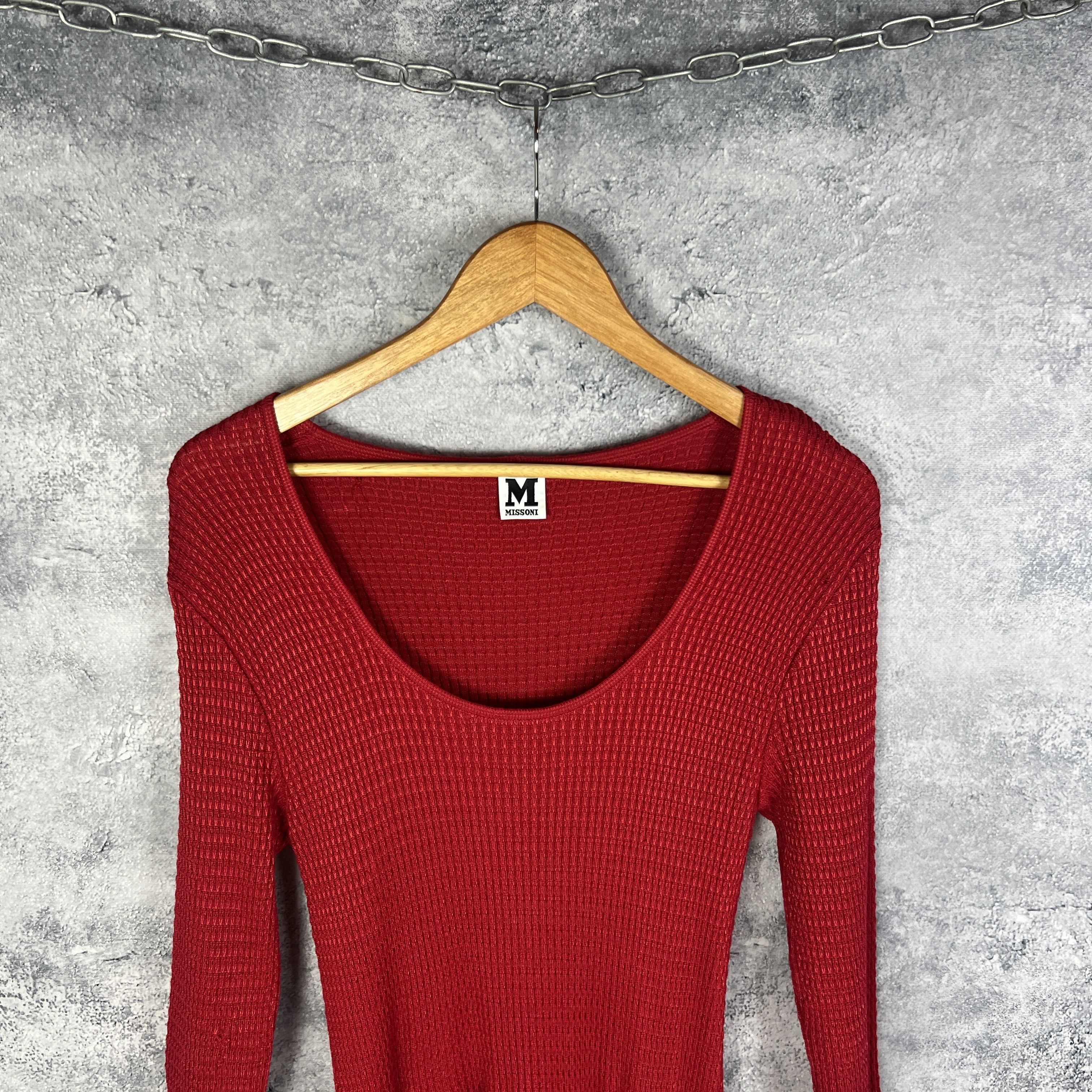 Missoni Missoni Dress Women's Size 48 Red Long Sleeve Size XL / US 12-14 / IT 48-50 - 2 Thumbnail