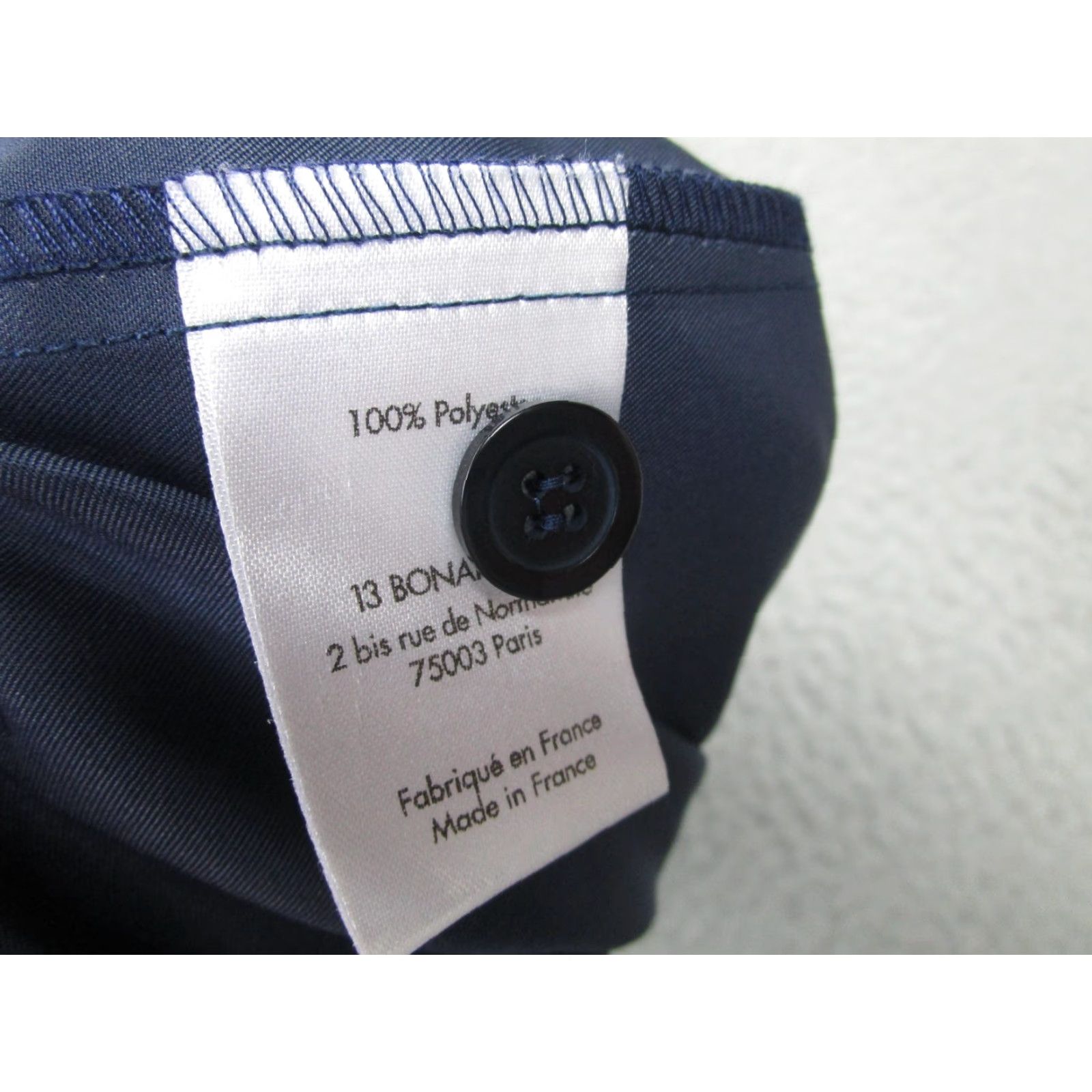 Vintage 13 Bonaparte Shirt Mens XL Navy Made In France Button Front Polyester Casual Size US XL / EU 56 / 4 - 6 Thumbnail