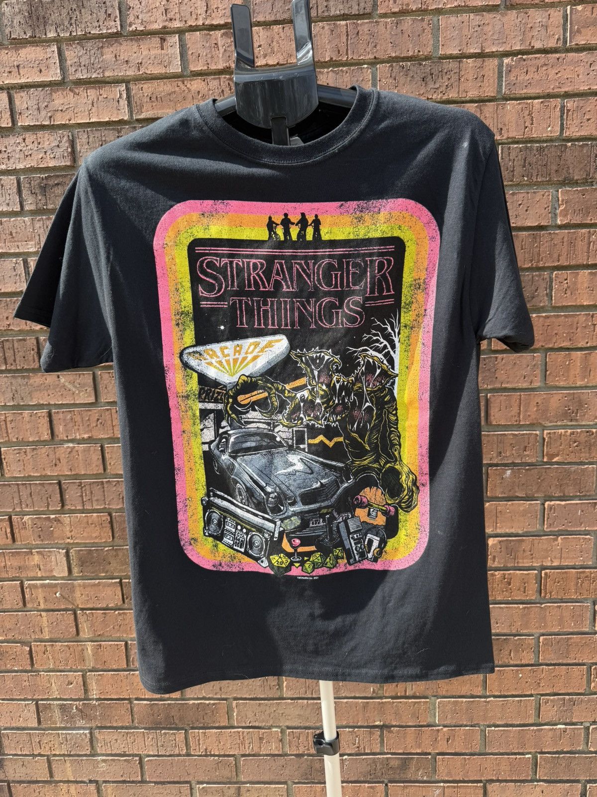 Other Netflix Stranger Things Retro Poster Arcade Black T-Shirt Size US M / EU 48-50 / 2 - 2 Thumbnail