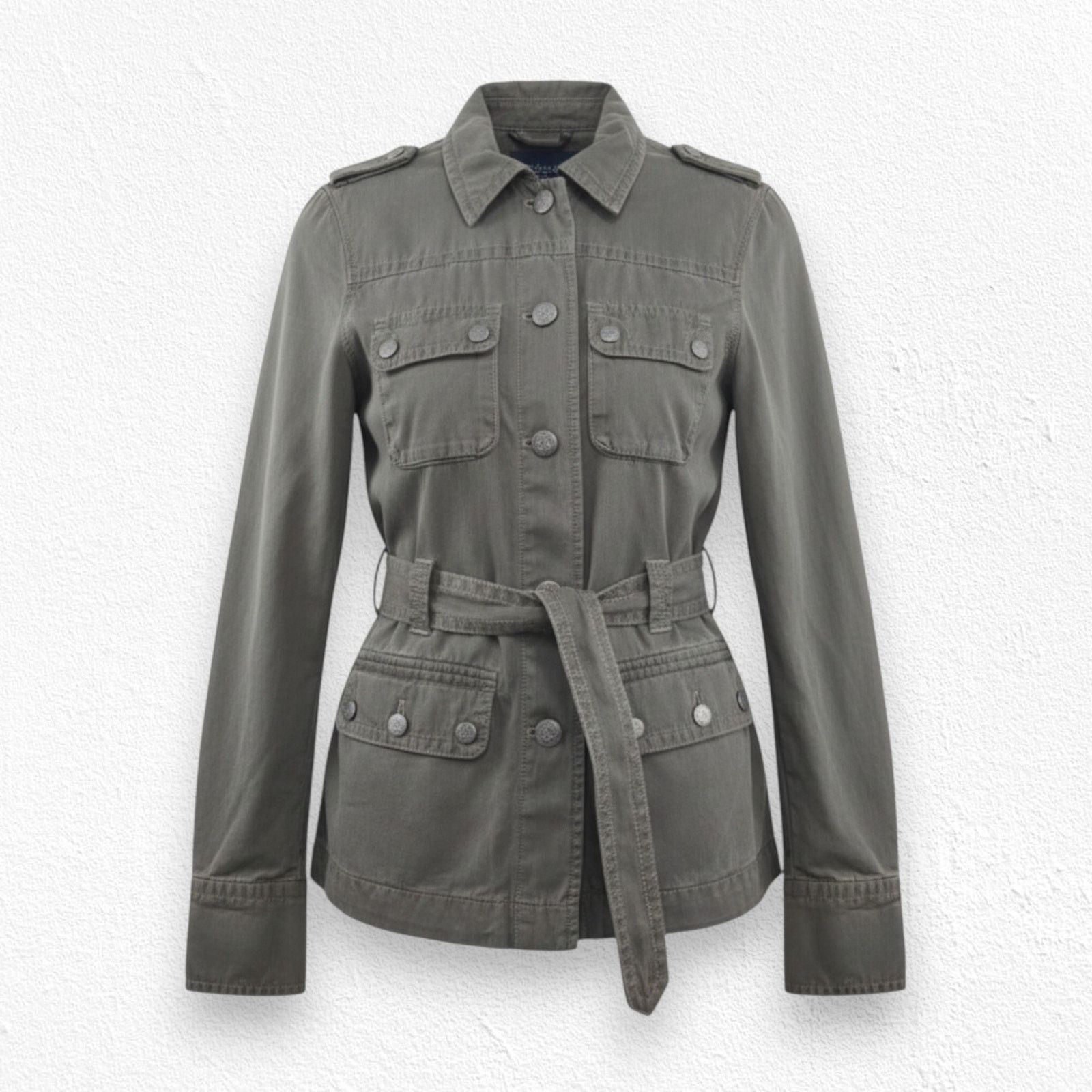 J.Crew J.Crew Silk Cotton Utility Military Jacket Olive Green Small Size S / US 4 / IT 40 - 1 Thumbnail