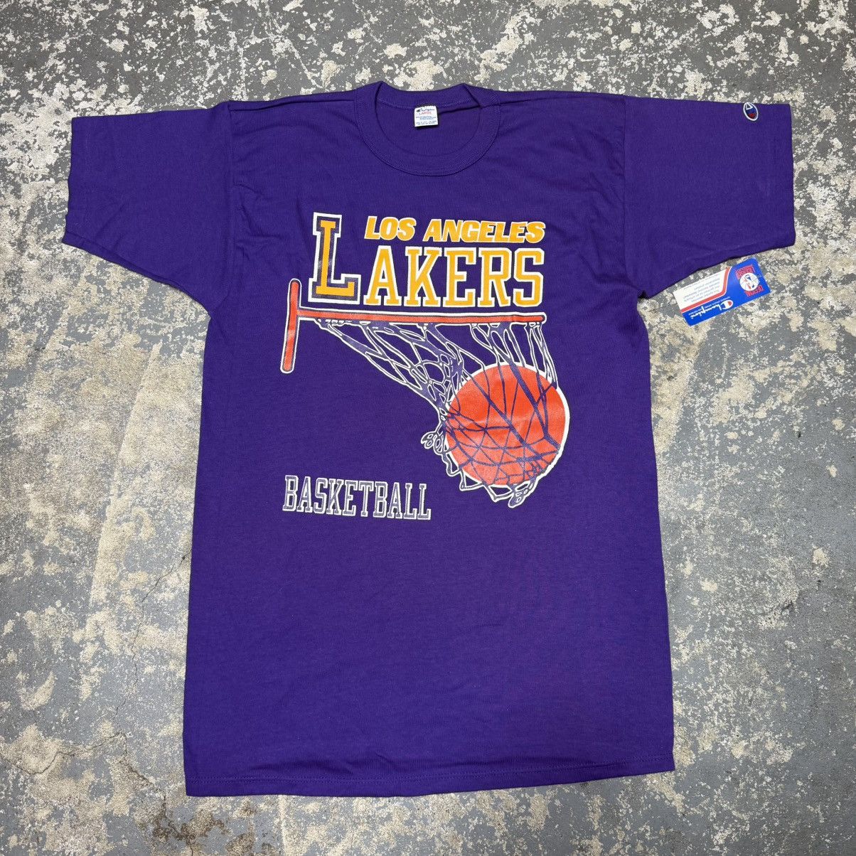 NBA Vintage Los Angeles Lakers Purple Champion NBA Purple Tshirt Size US L / EU 52-54 / 3 - 1 Thumbnail