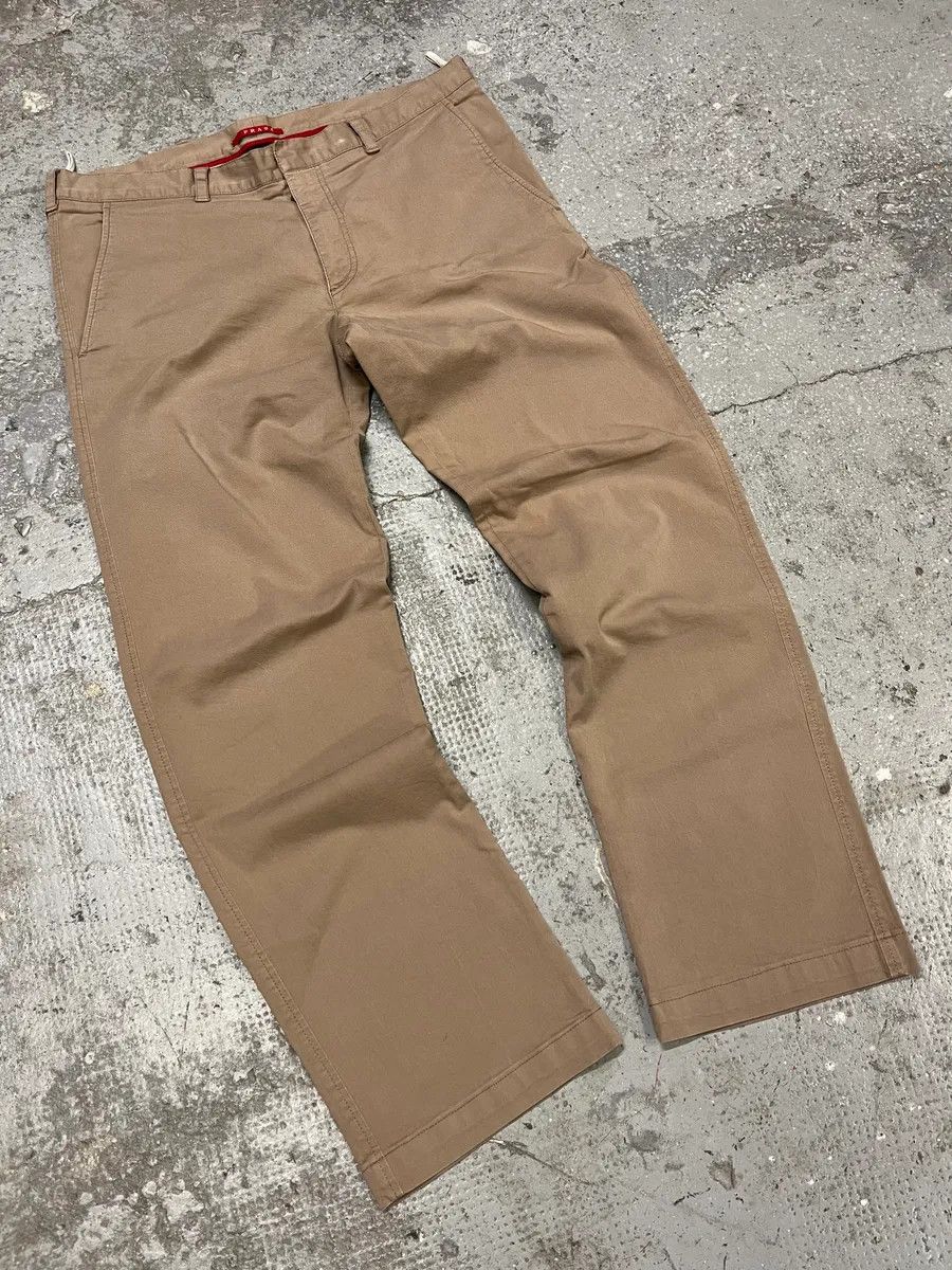 Prada × Vintage SS2006 Prada Beige Relaxed Regular Pants Size US 33 - 5 Thumbnail