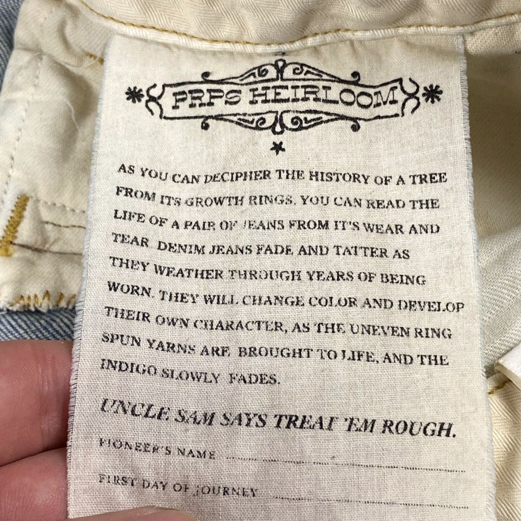 Prps VINTAGE PRPS Heirloom Denim Jeans Lace-Up Ankle Distressed Polo Riding Size 25 Blue Womens Size 42" / US 20 - 6 Thumbnail