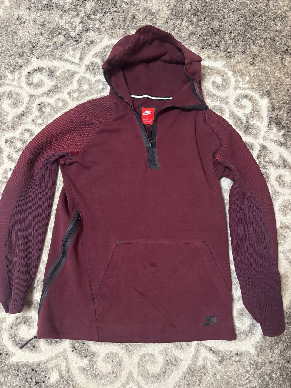 Nike Nike Tech Fleece Half Zip Hoodie Burgundy Men’s Size M Size US M / EU 48-50 / 2 - 2 Thumbnail