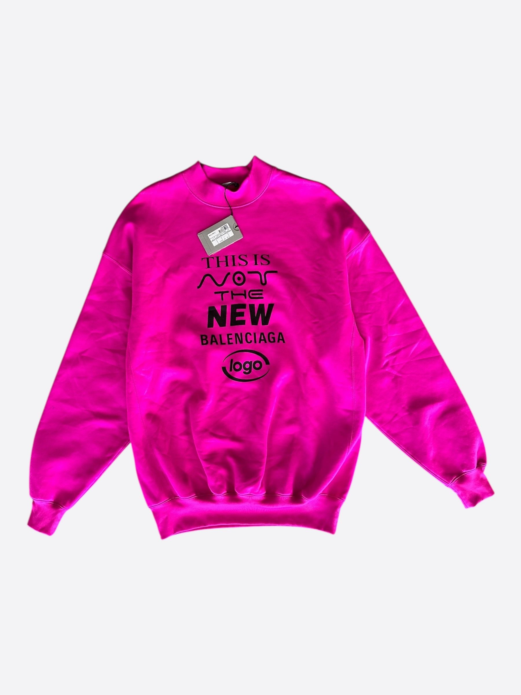 Balenciaga Balenciaga Pink & Black The New Logo Sweater Size US L / EU 52-54 / 3 - 1 Thumbnail