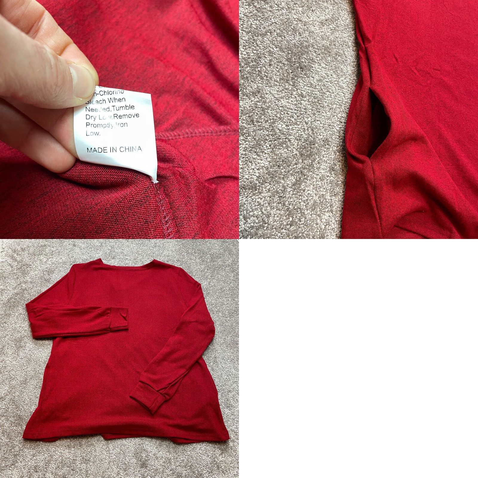 Vintage Unbranded Cardigan Sweater Womens Small Red Pockets New NWT V-Neck Knit Woolless Polyester Stay-Soft All Seasons Fall Winter Spring Size S / US 4 / IT 40 - 8 Thumbnail