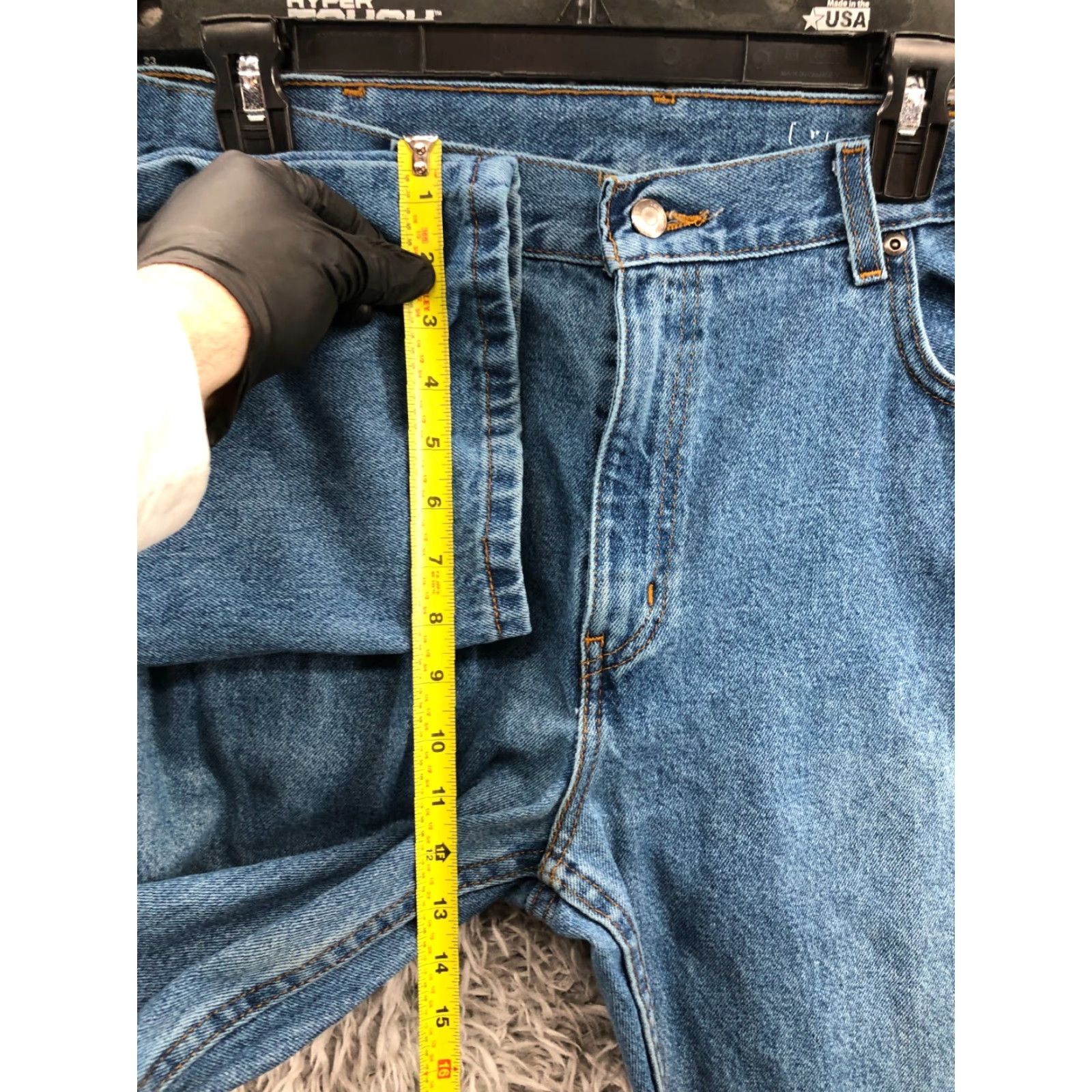 George George Straight Jeans Mens 38x32 Mid Rise Medium Wash Blue Jeans Size 38 Mens George Straight Relaxed Modern Classic American Brand Clothing Size US 38 / EU 54 - 4 Thumbnail