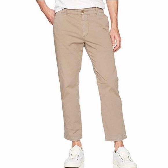 Hudson NWT Hudson Men Clint Chino Taupe Cropped Pants Bottoms Size Size US 29 - 1 Thumbnail