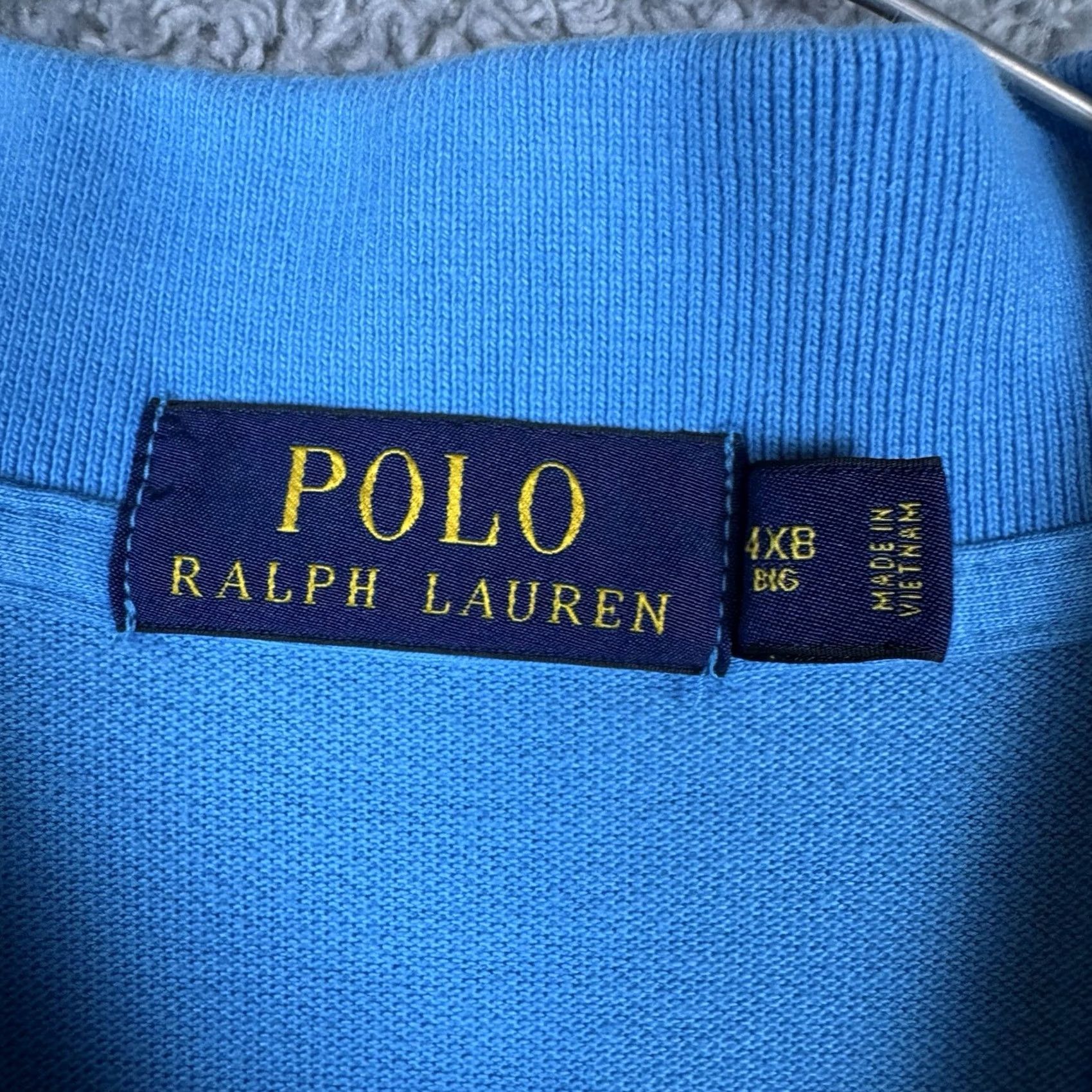 Polo Ralph Lauren Polo Ralph Lauren Shirt Mens 4XLT Big Blue Knit Preppy Casual Cotton Stretch - City Classic Size US XXL / EU 58 / 5 - 6 Thumbnail