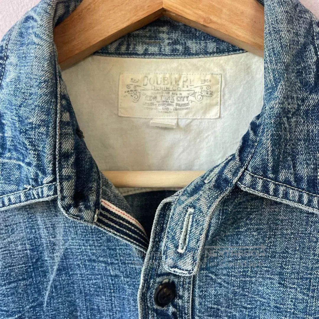 RRL Ralph Lauren RRL 2006 Heavy Distressed Denim Shirt. Size US XS / EU 42 / 0 - 3 Thumbnail