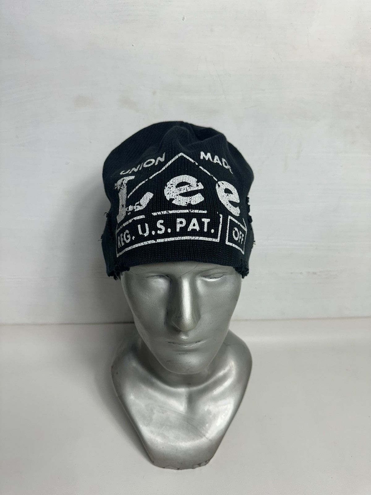 Lee Lee Distressed Punk Bondage Design Beanie hats Size ONE SIZE - 1 Thumbnail