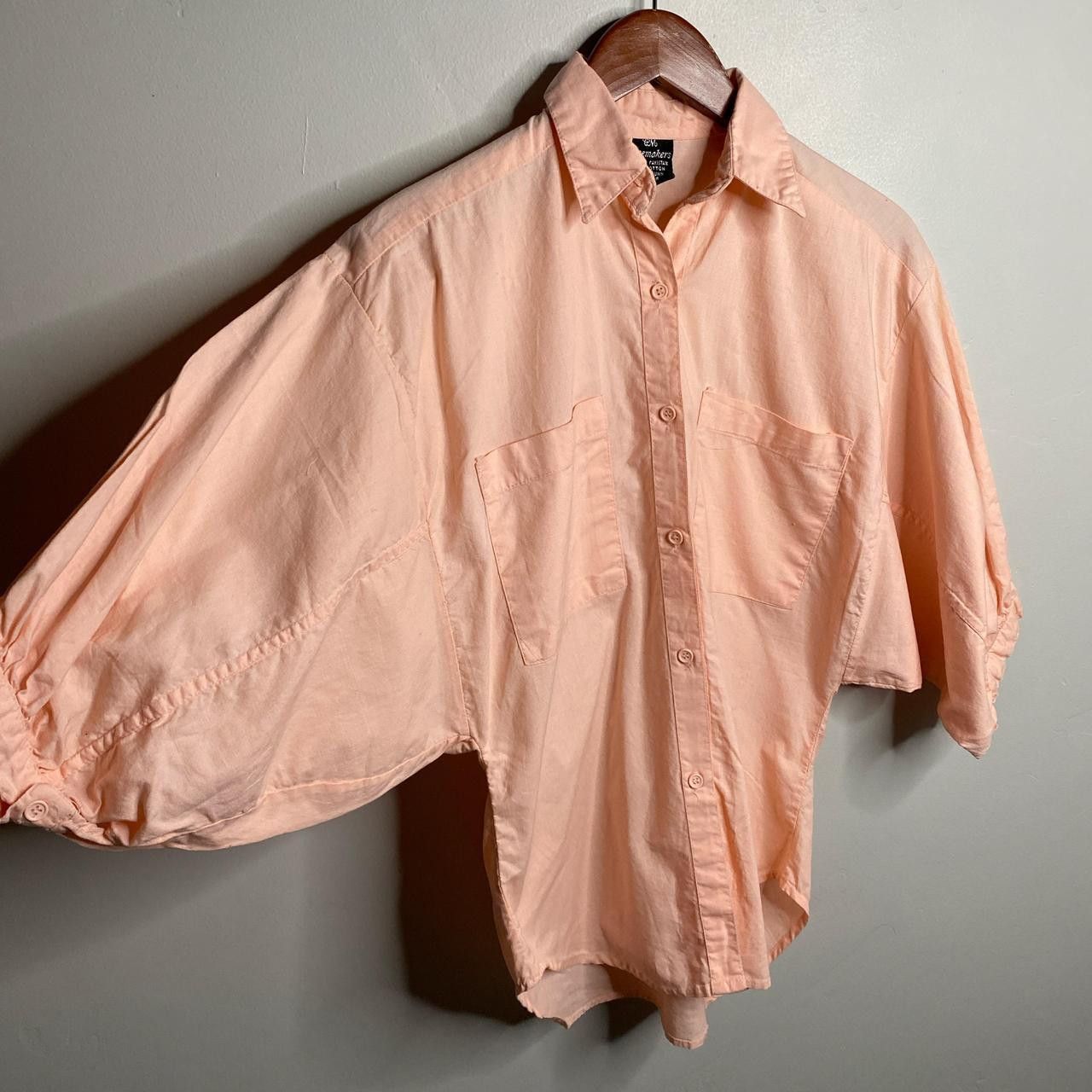 Vintage Vintage pink button up top size large with huge sleeves Size L / US 10 / IT 46 - 5 Thumbnail