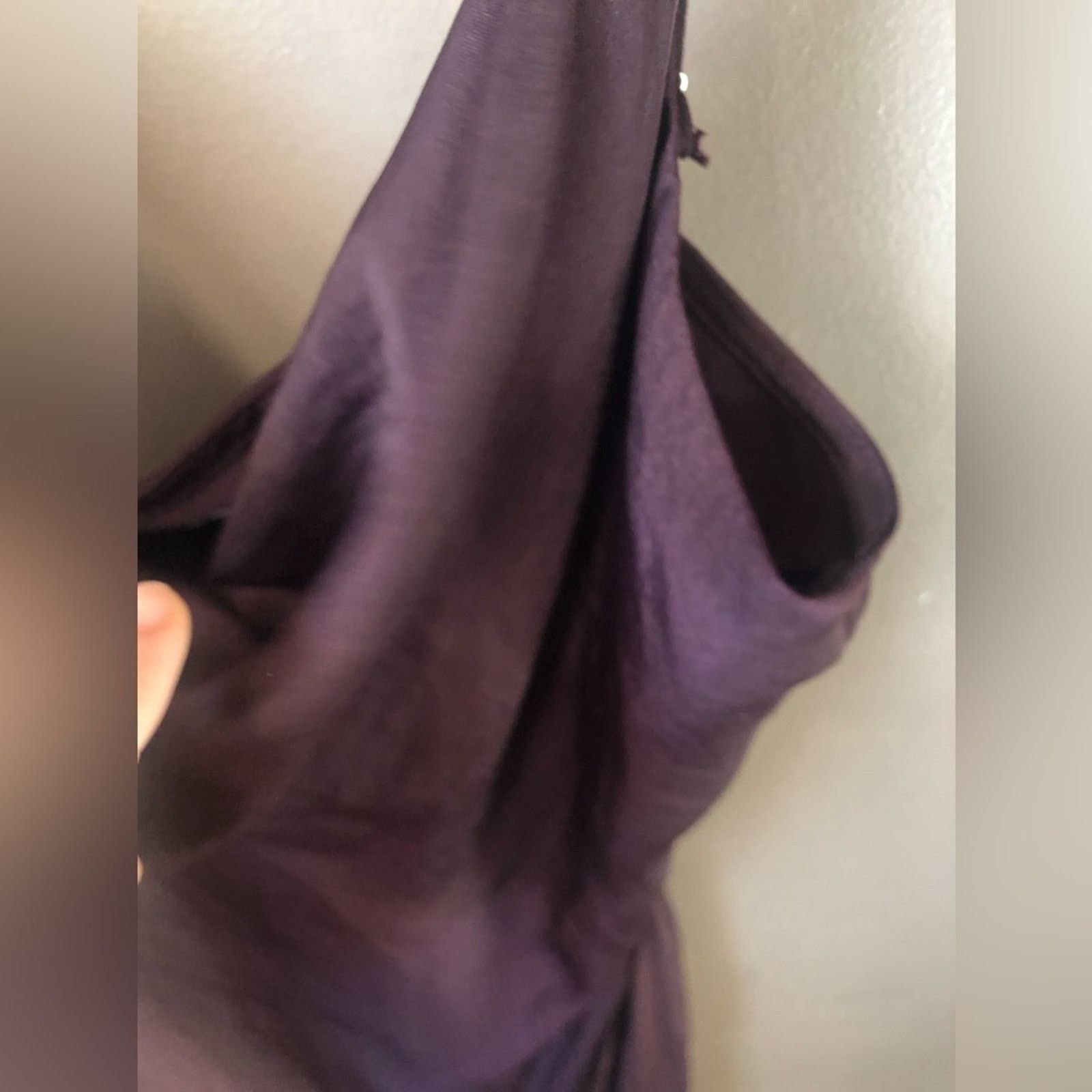 NBDN Nobrandedon Silky slip dress purple with side ruffle and slit. Size M / US 6-8 / IT 42-44 - 6 Thumbnail