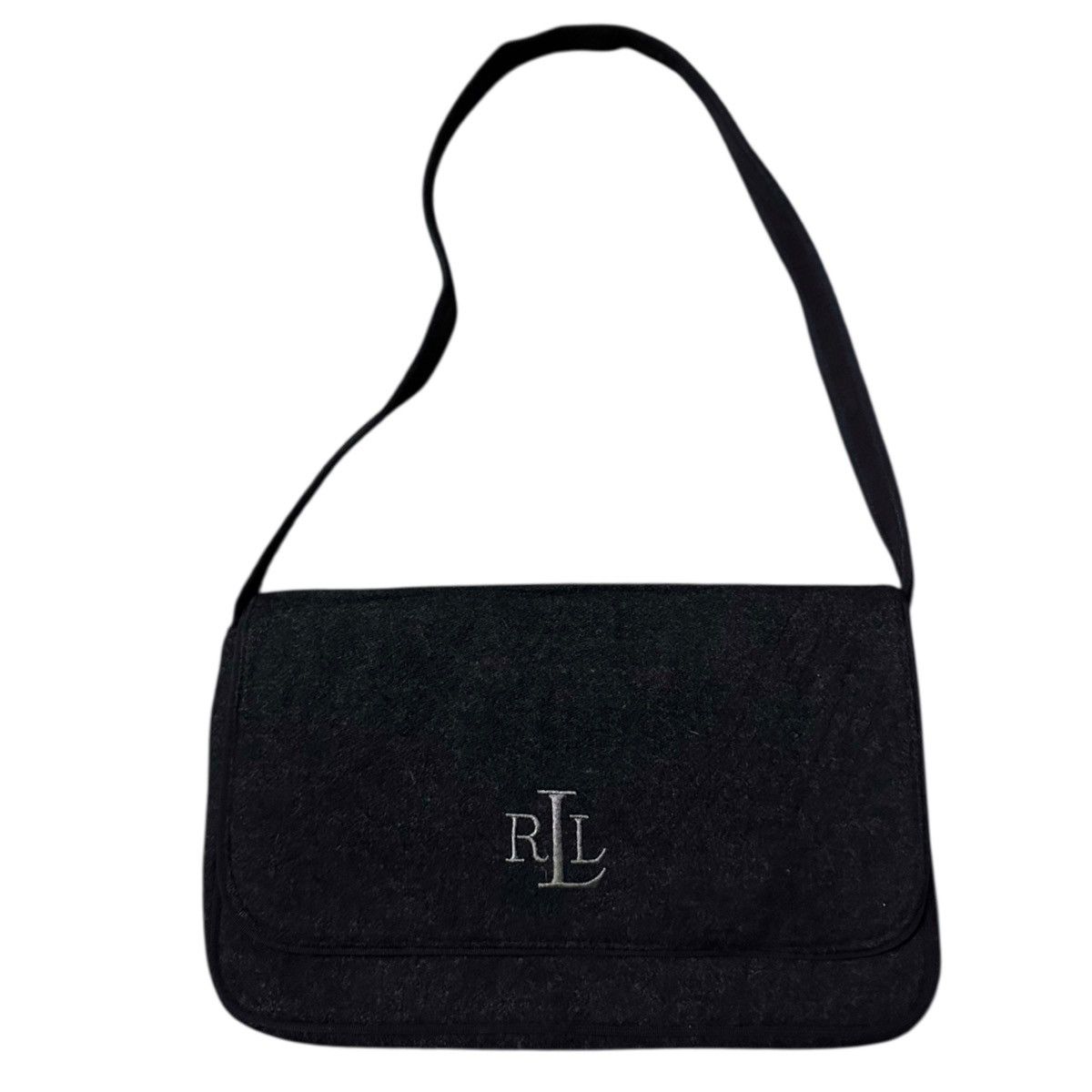 Lauren Ralph Lauren Lauren Ralph Lauren shoulder bag crafted from charcoal wool Size ONE SIZE - 9 Thumbnail