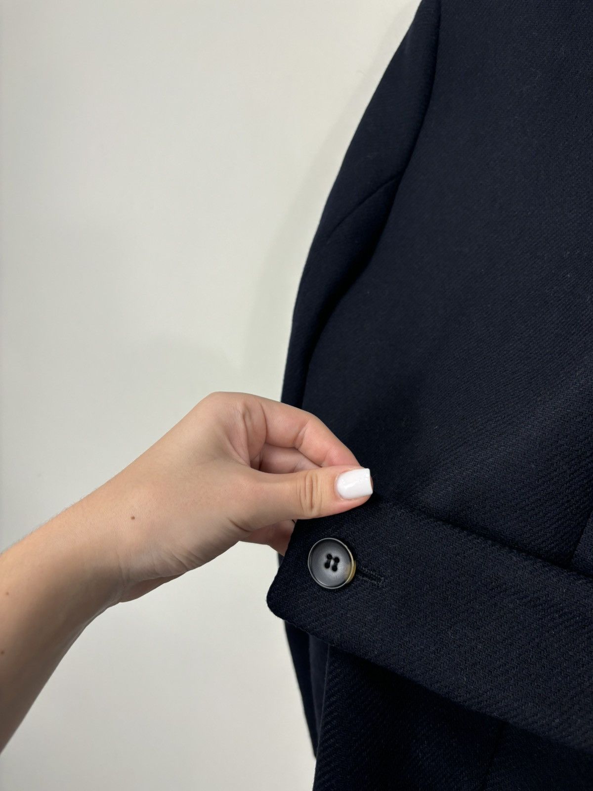 Other Maison Lener Women’s Navy Wool Blend Double Breasted Peacoat Size S / US 4 / IT 40 - 17 Thumbnail