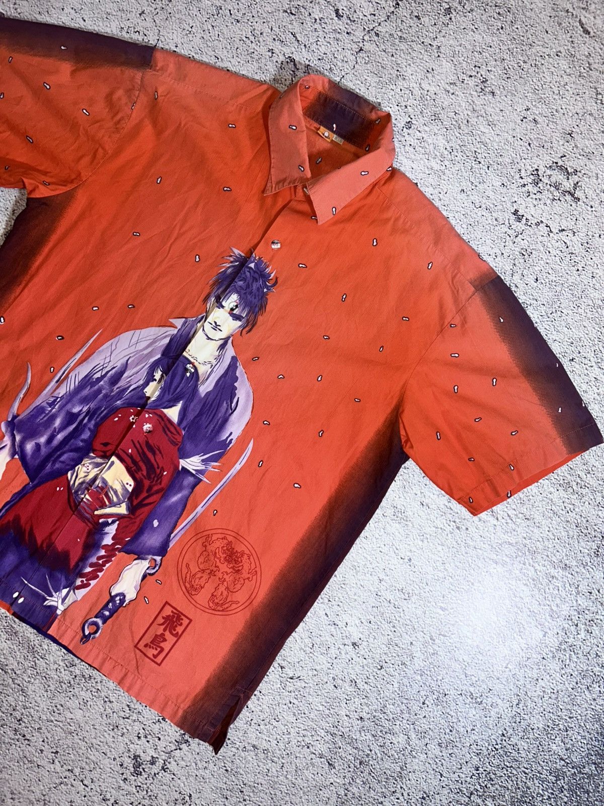 Vintage Vintage Y2K 2000s Japanese Samurai Graphic Button Up Shirt Size US XL / EU 56 / 4 - 2 Thumbnail