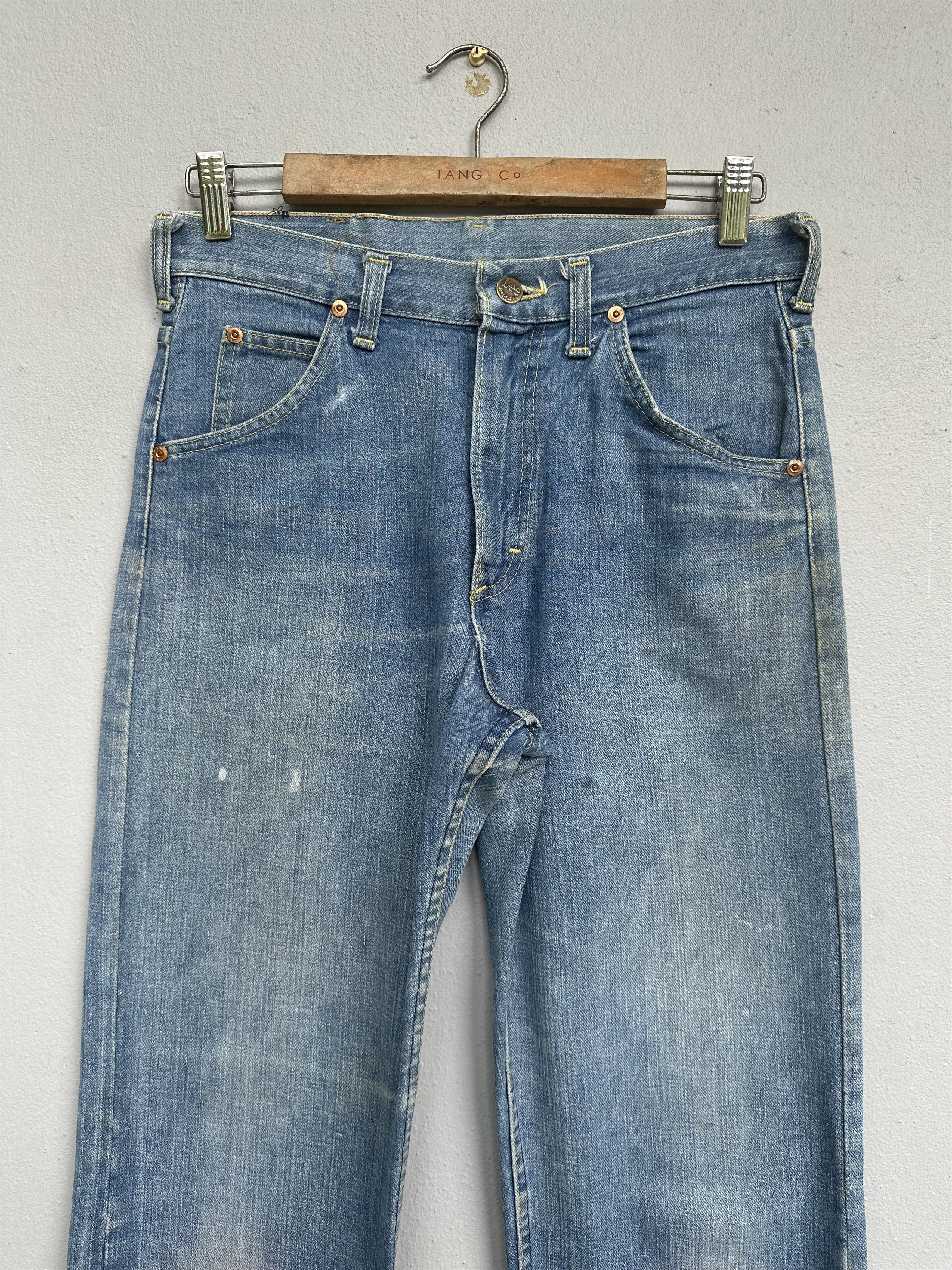 Lee Rare Vtg Distressed Lee Riders 70s Talon 42 Flare Denim Jean Size US 30 / EU 46 - 7 Thumbnail