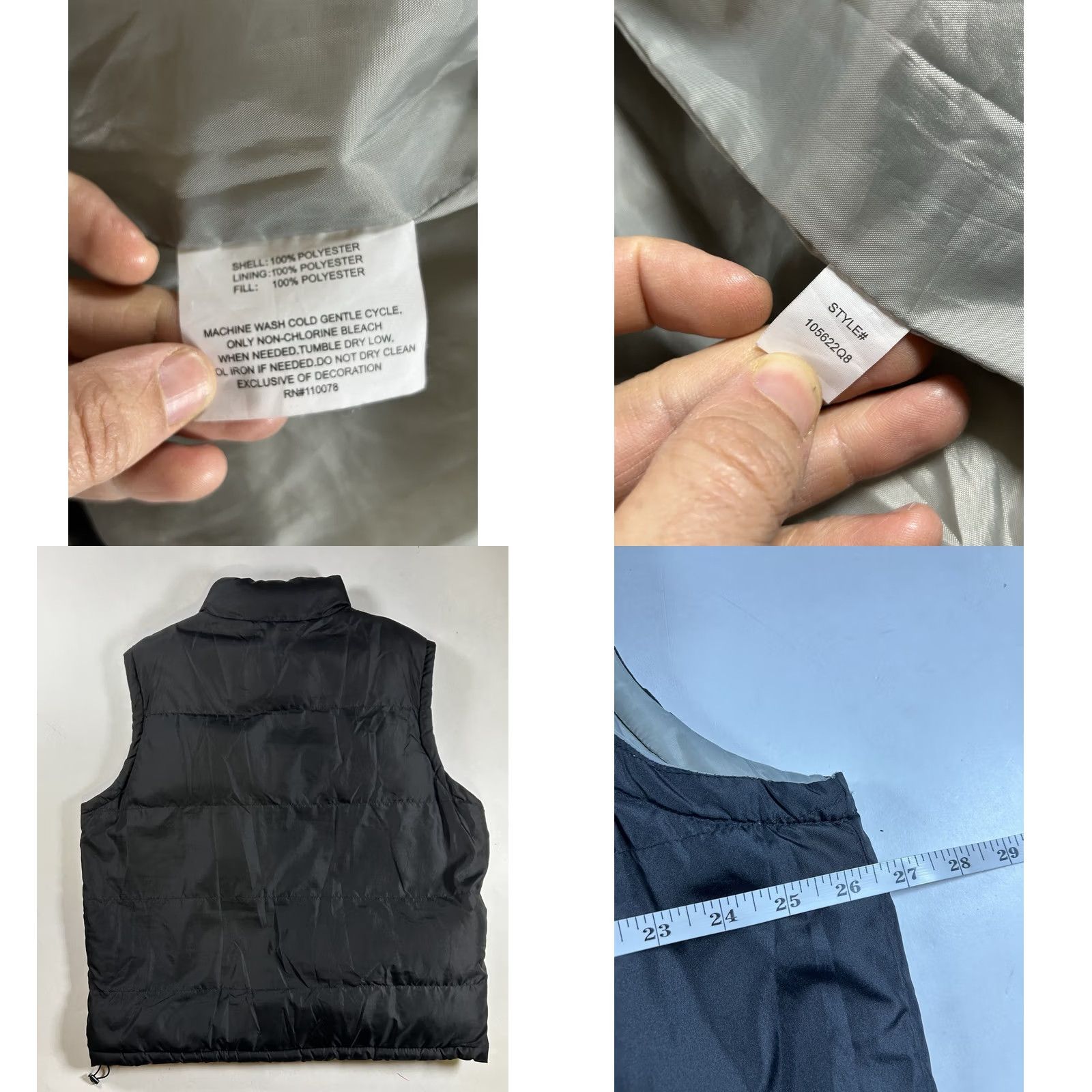 Vintage US Polo Assn Men's Full Zip Puffer Vest Black Size XL Lined With Pockets Size US XL / EU 56 / 4 - 8 Thumbnail