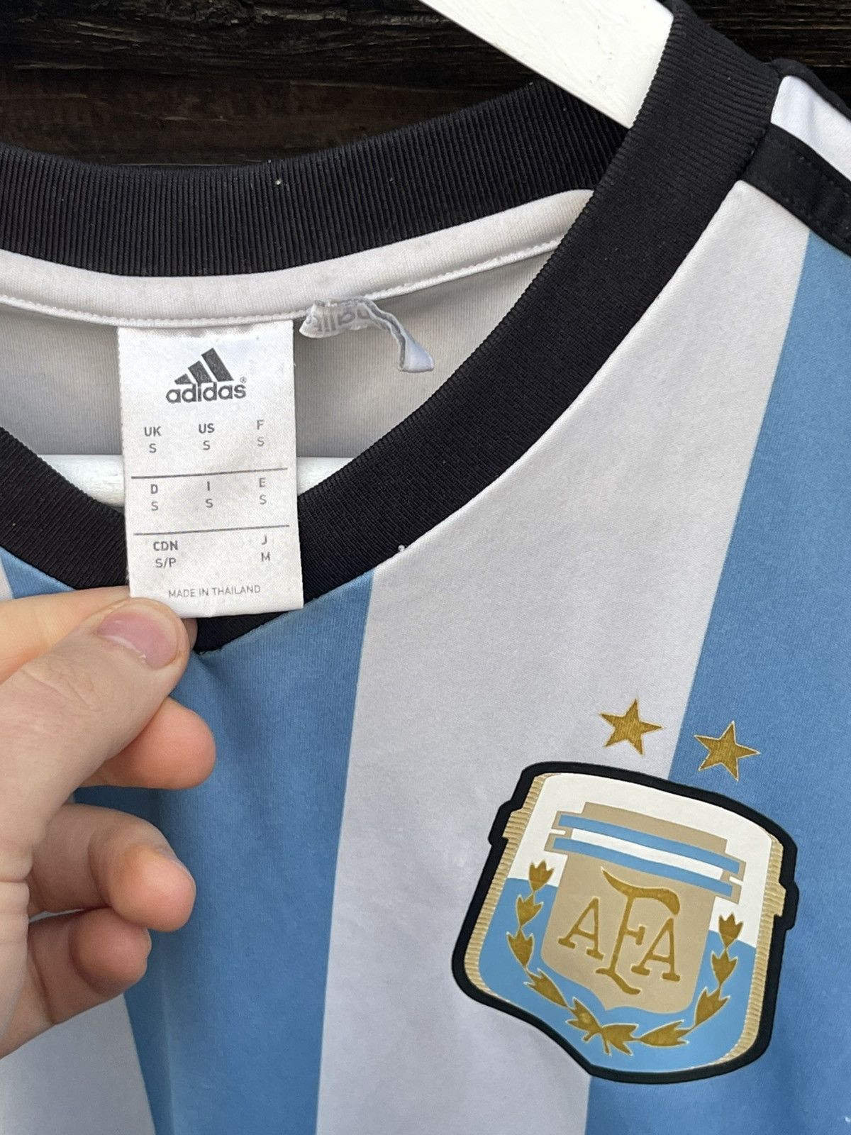 Adidas 2012 Adidas Argentina soccer jersey Size US S / EU 44-46 / 1 - 6 Thumbnail