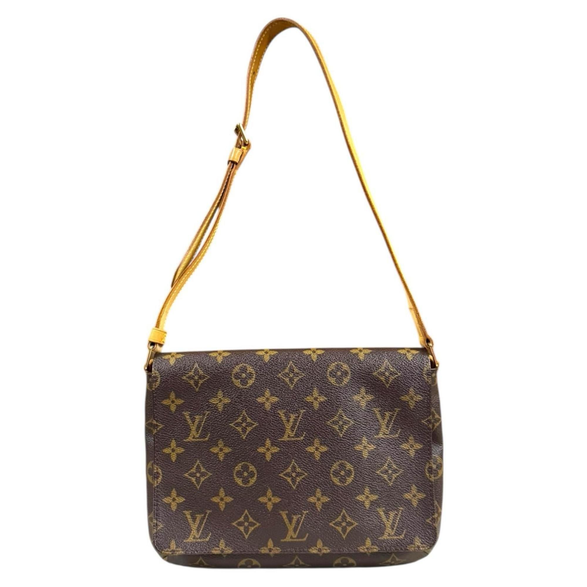 Louis Vuitton Pre-owned Louis Vuitton Musette Tango Short Monogram Shoulder Bag in Canvas (M51257) Brown. Women's. Size ONE SIZE - 1 Thumbnail