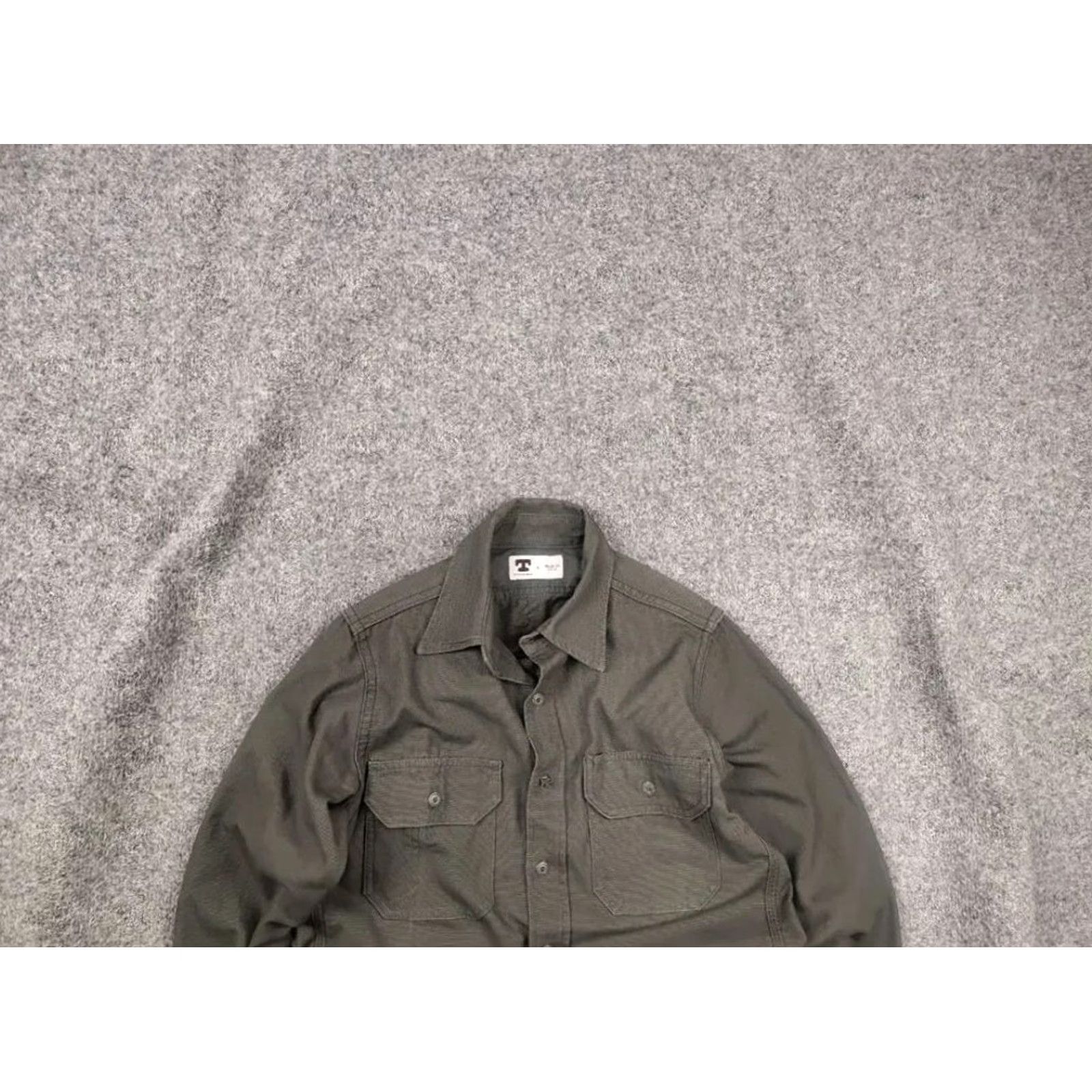 Tellason VINTAGE Tellason Olive Drab Flap Pockets Long Sleeve Button Up Work Shirt USA Size US S / EU 44-46 / 1 - 2 Thumbnail
