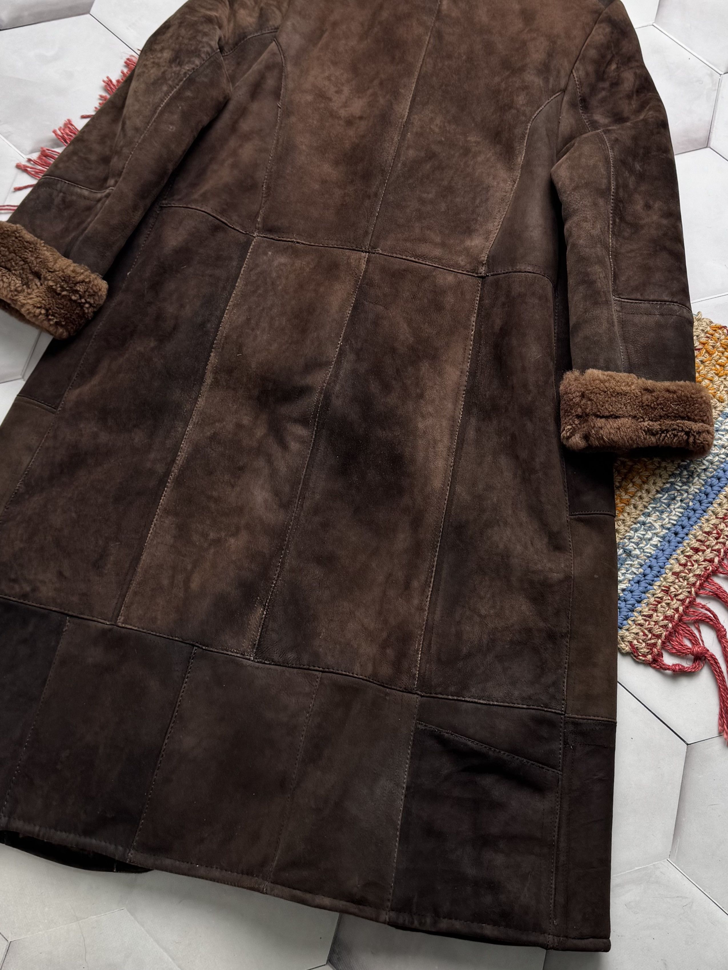 Vintage Vintage 80's Real Sheepskin Thrashed Coat (E4) Size XL / US 12-14 / IT 48-50 - 14 Thumbnail