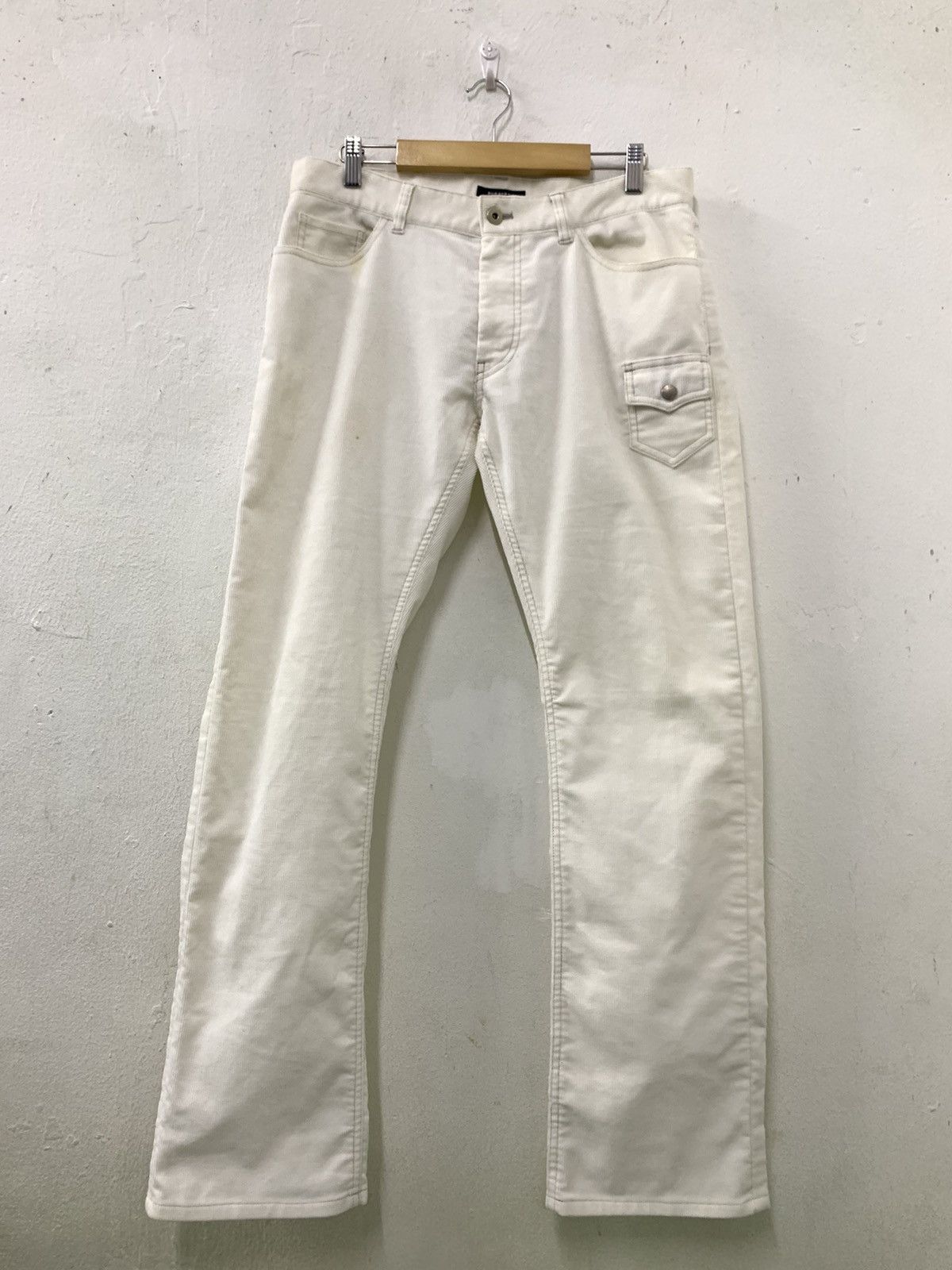 image of Burberry Corduroy 5 Pocket Pants in Off White, Women's (Size 32)