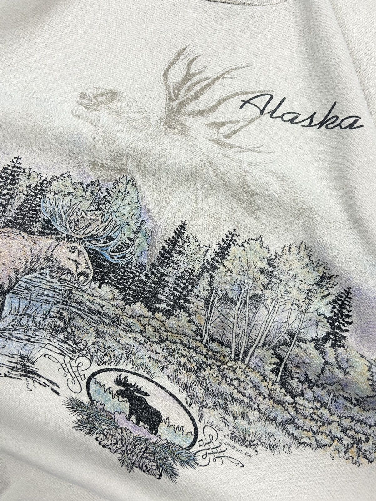 Vintage Vintage 80’s Alaska Tee Full landscape Print Made in USA Size US M / EU 48-50 / 2 - 4 Thumbnail